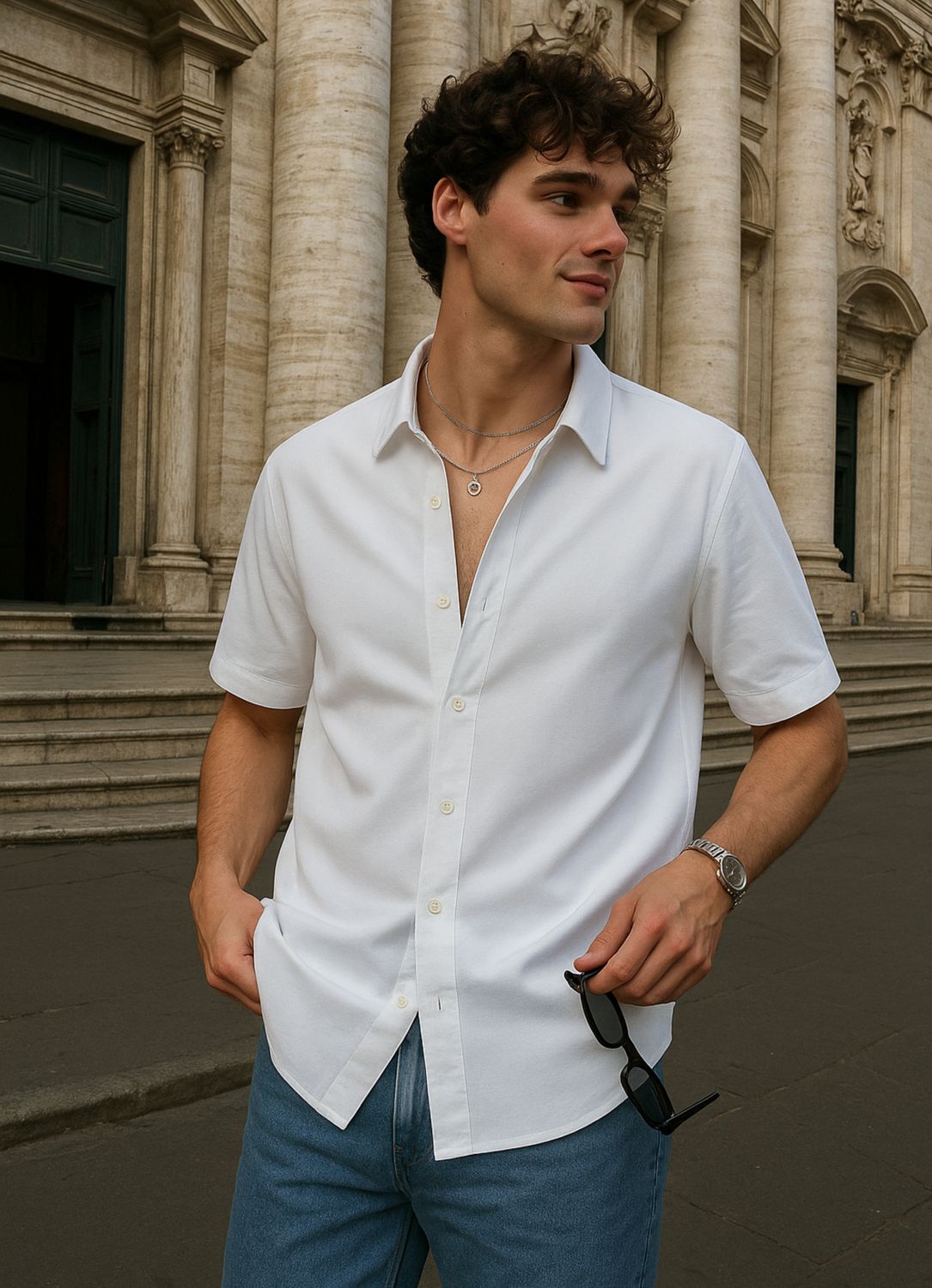 Need Money For Porsche White Oversized Shirt