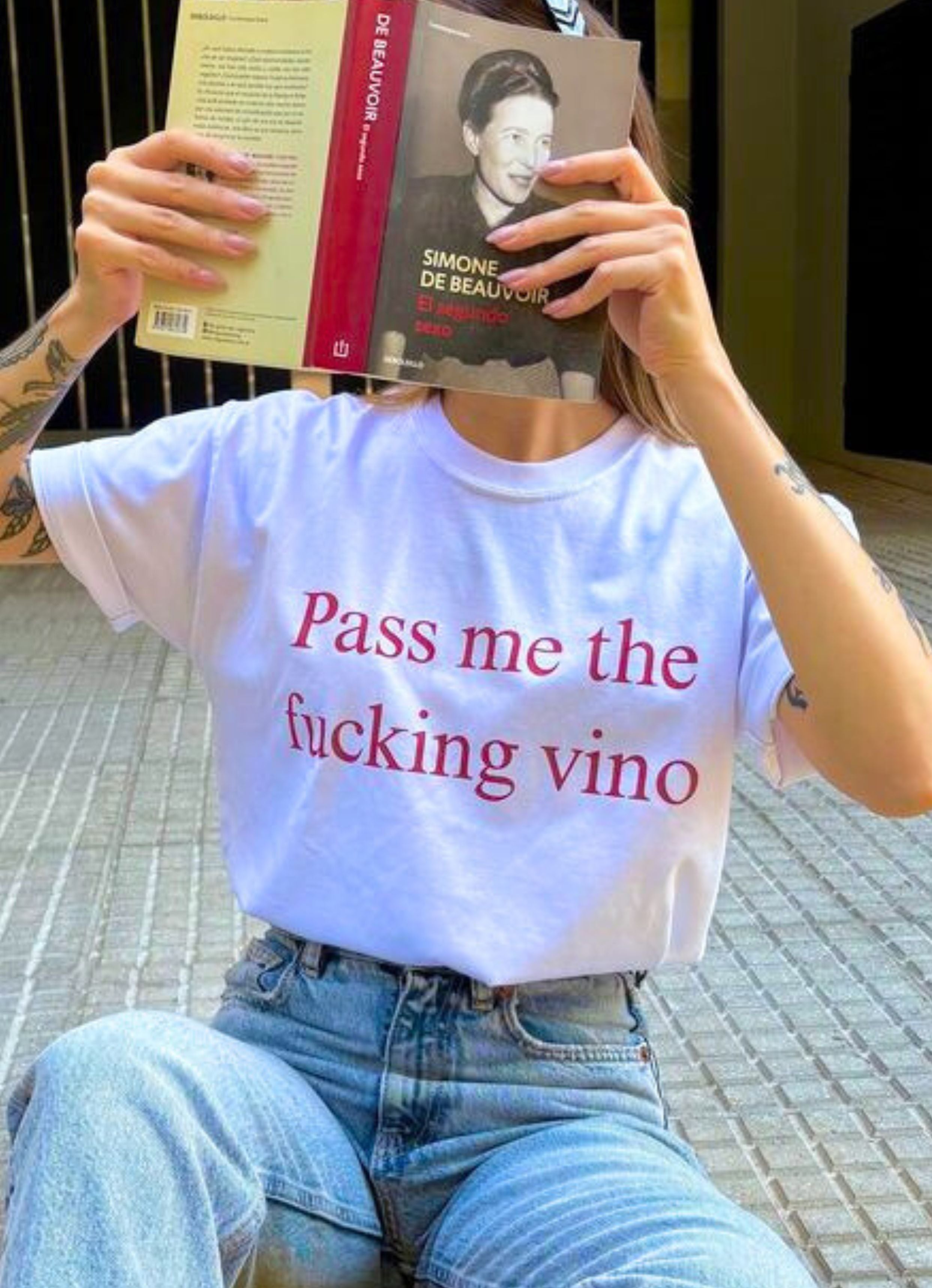 Pass Me The Vino Oversized Tshirt