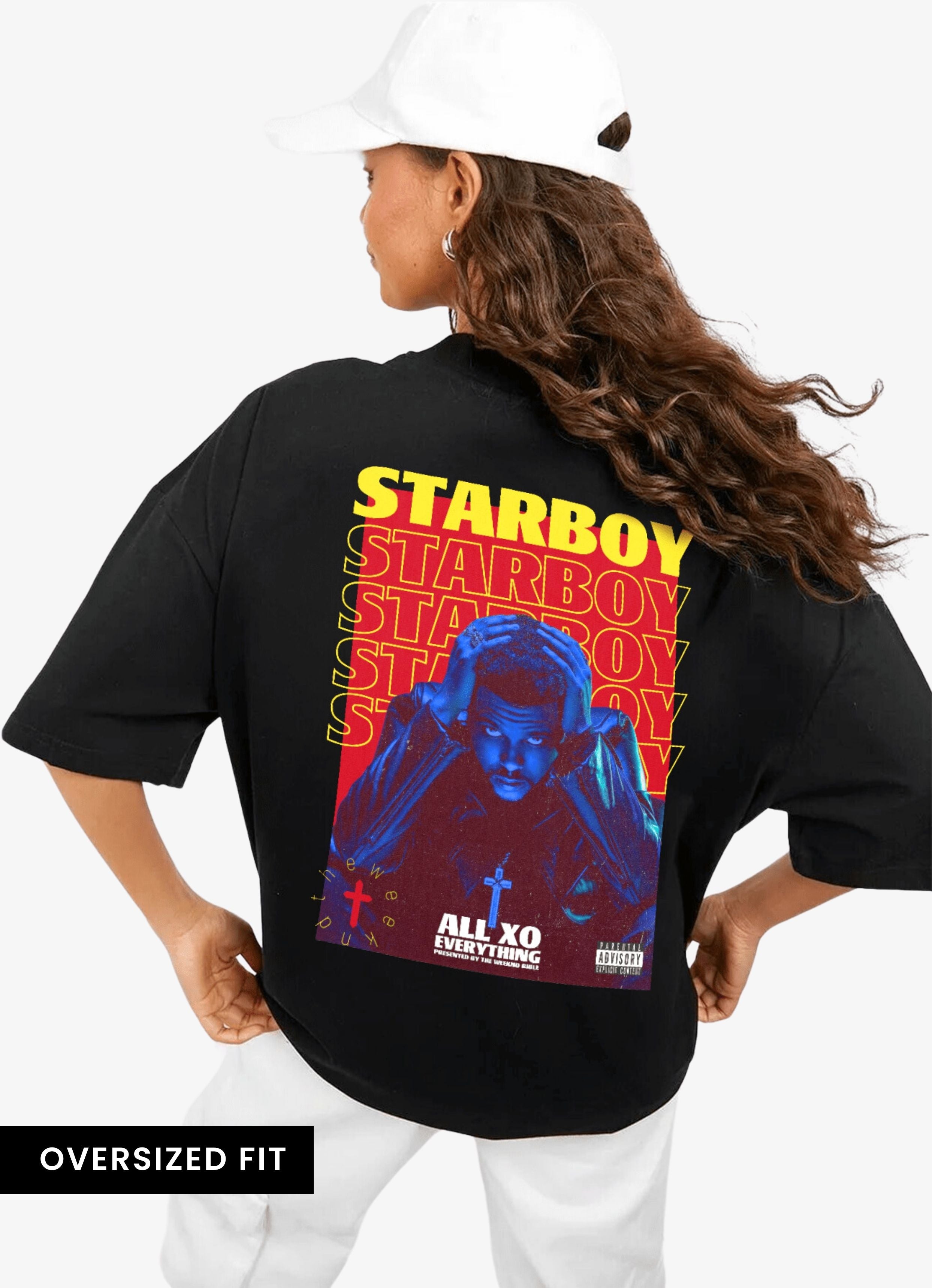 Weeknd Starboy Back Oversized Tshirt