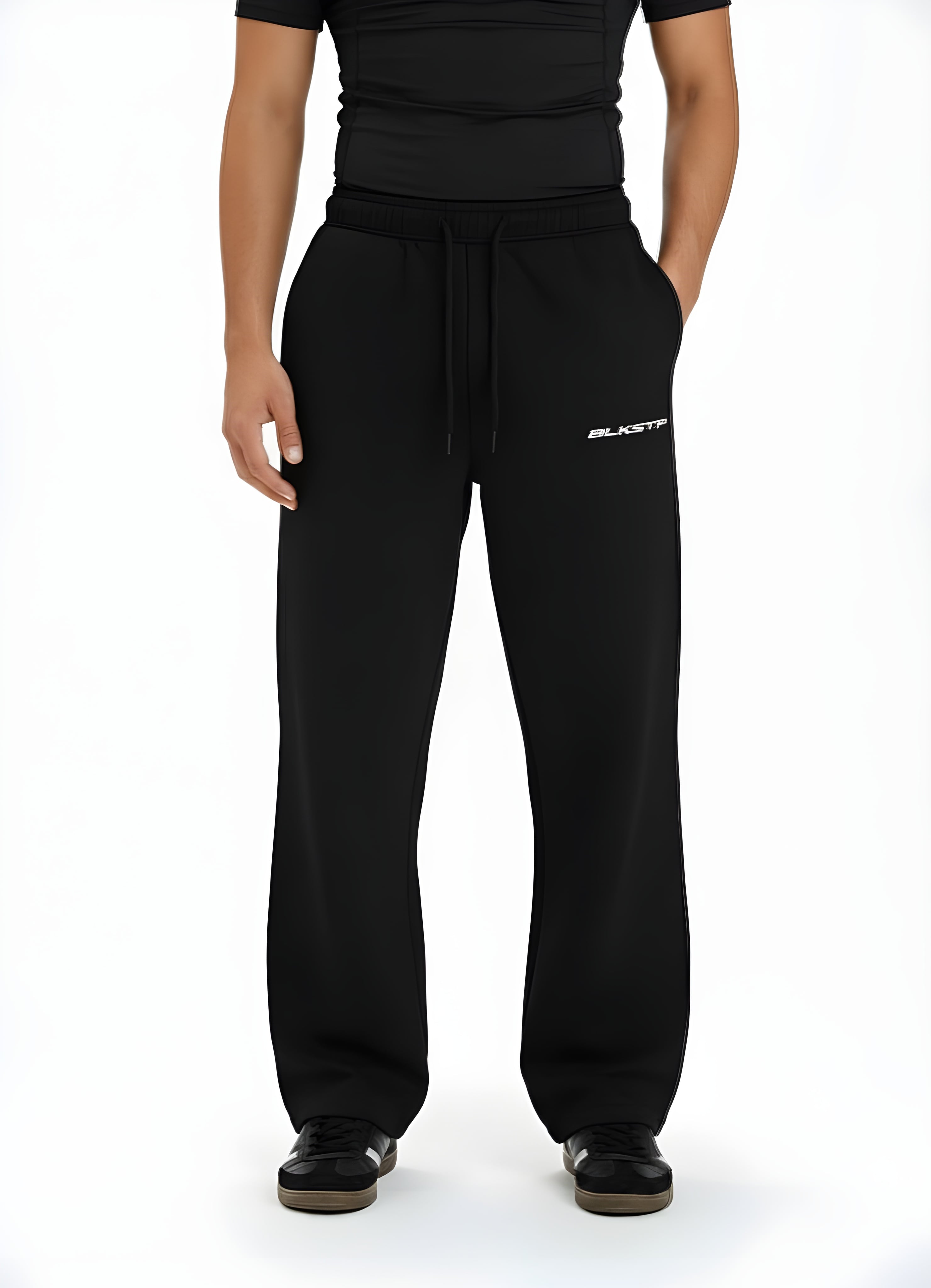 Black Wide Leg Sweatpant | Unisex