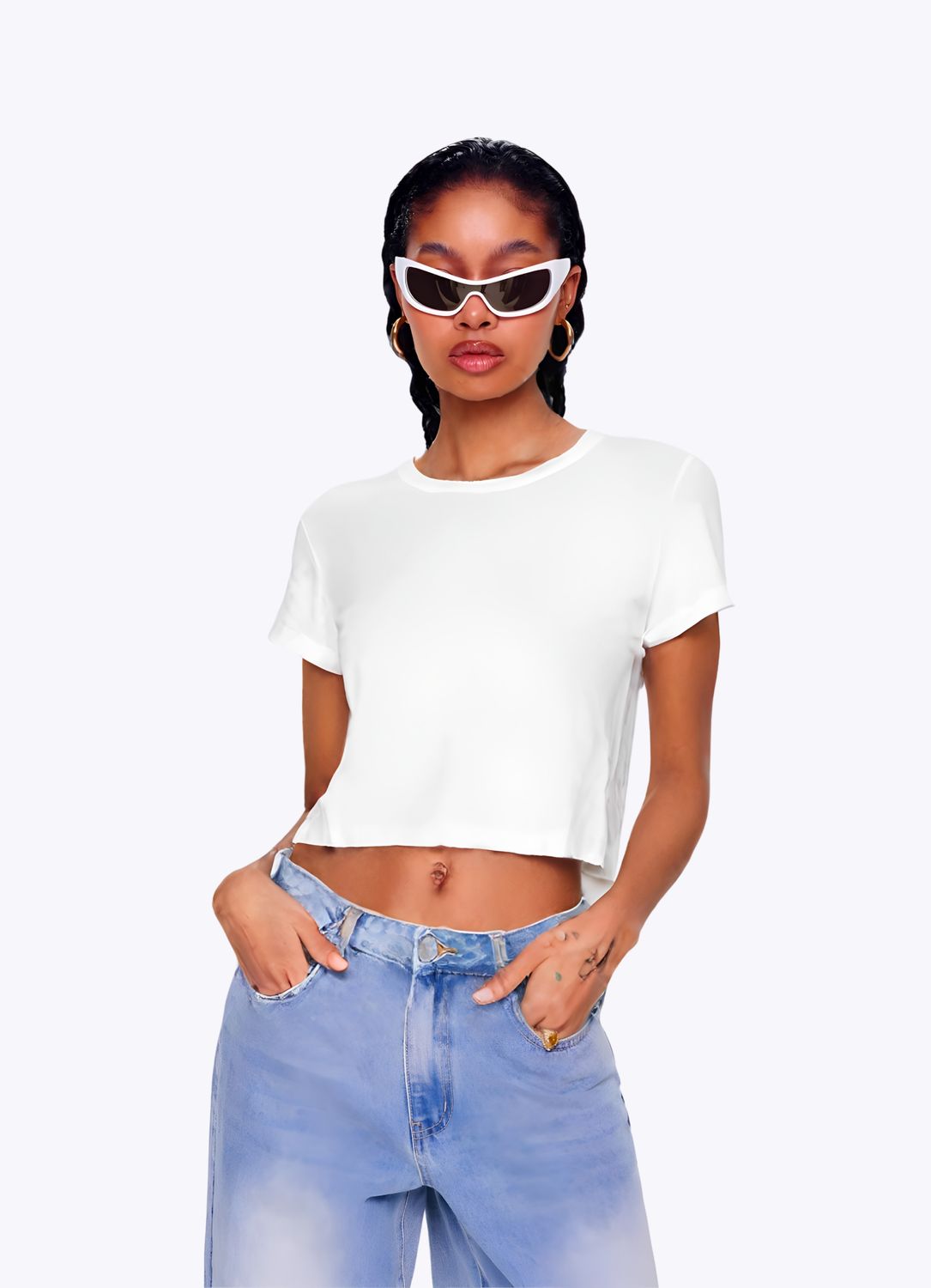 Basic Crop Top - White