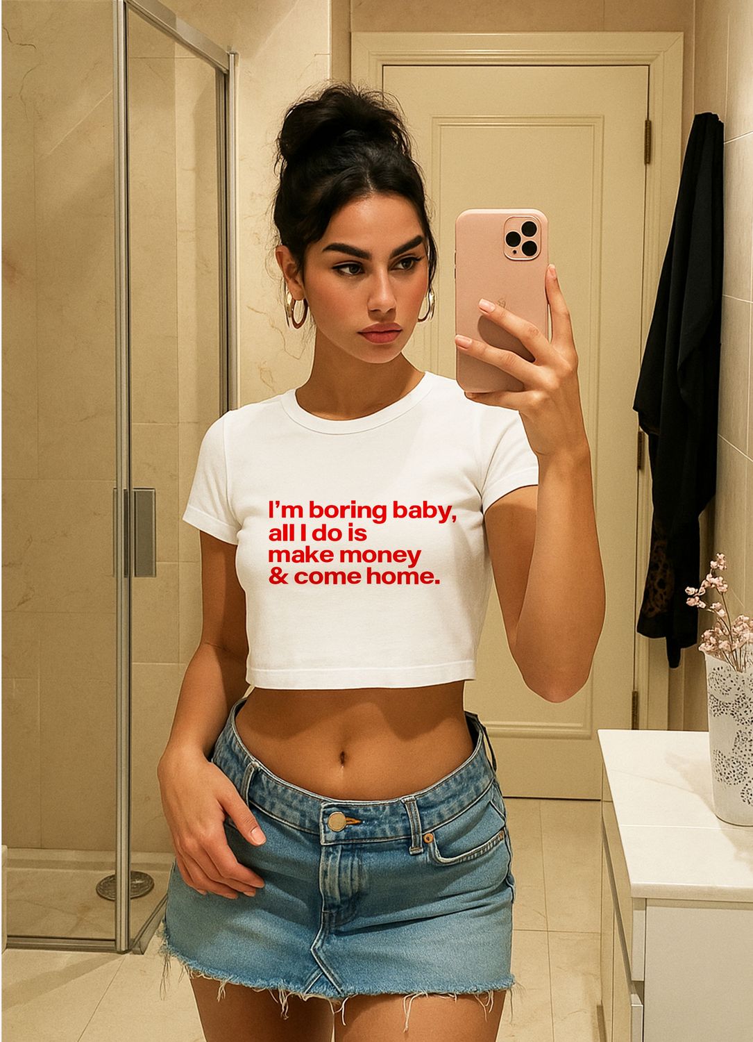 I'm Bored Baby Crop Top