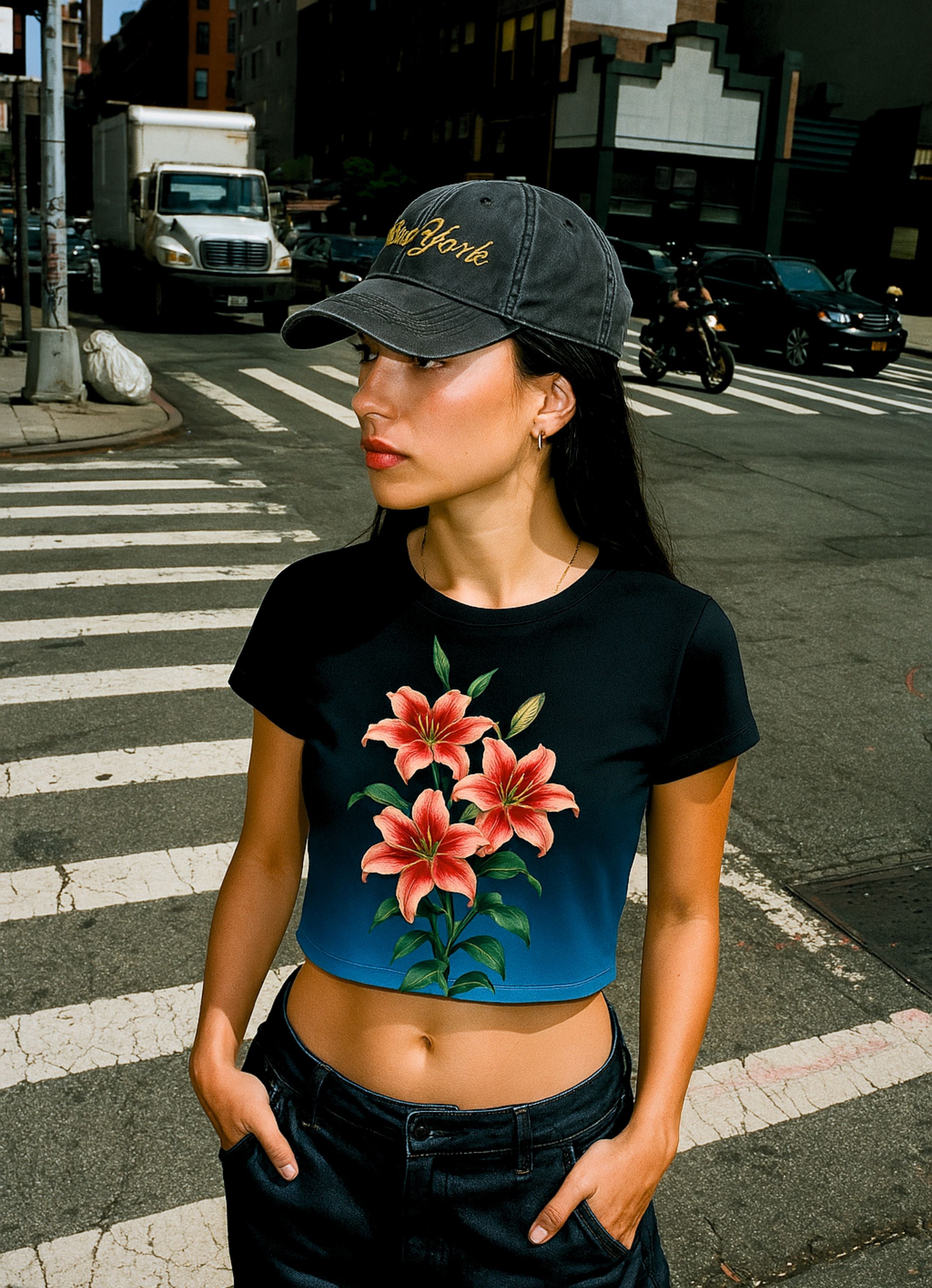 Midnight Lily Crop Top