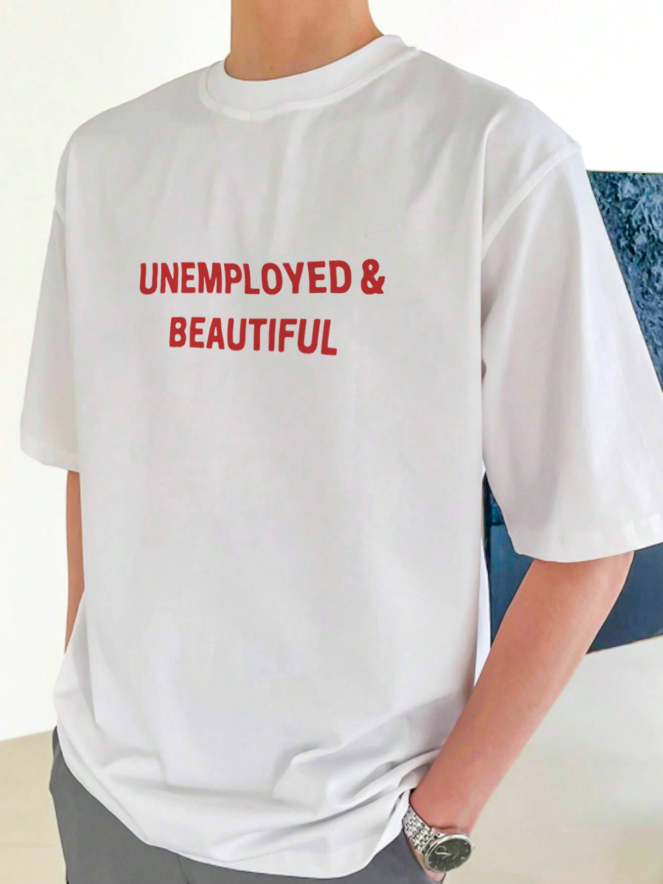 Unemployed And Beautiful Oversized T-shirt