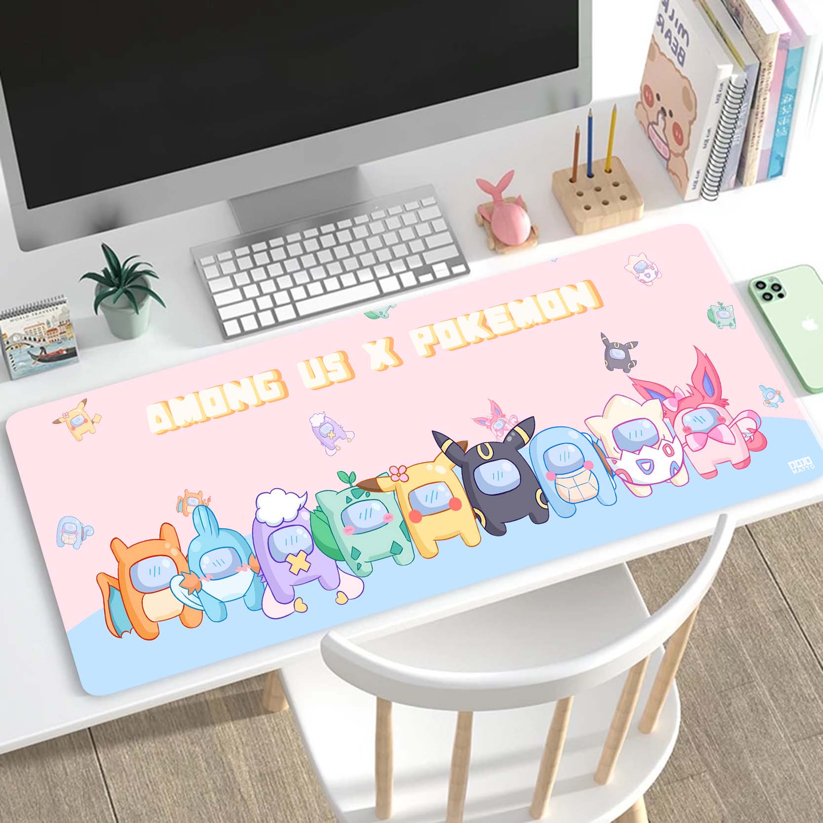 Among Us X Pokemon Deskmat