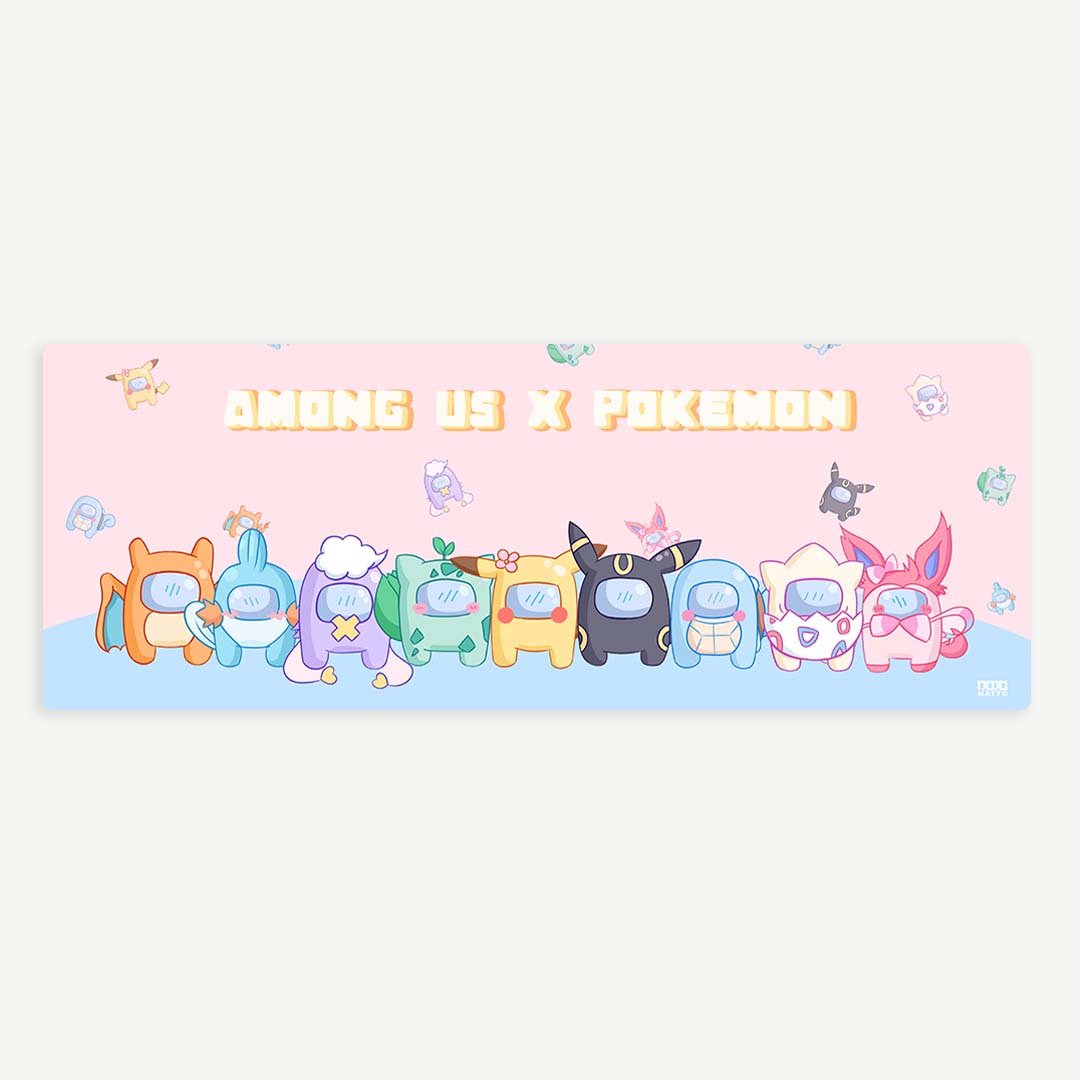 Among Us X Pokemon Deskmat