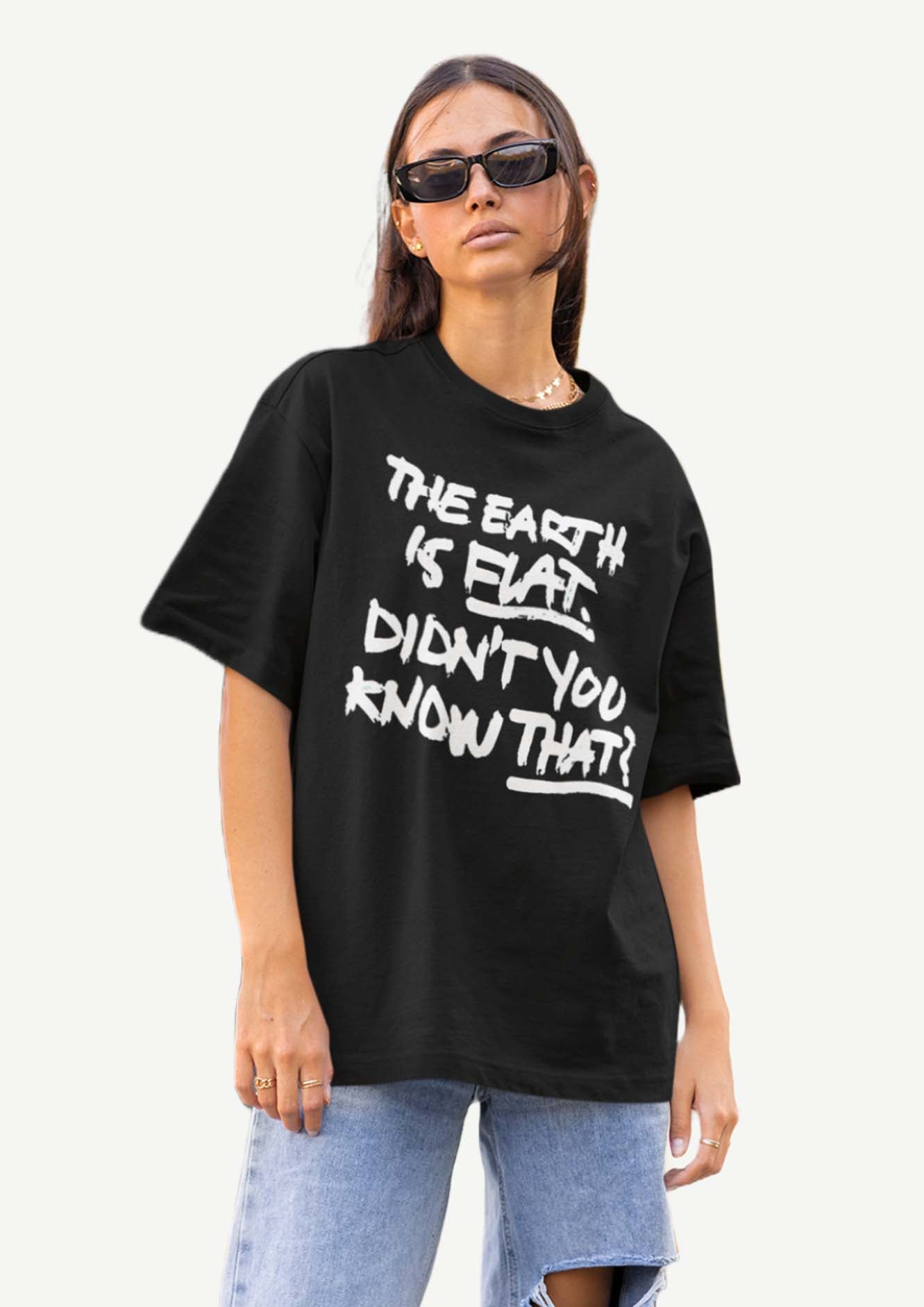 Suga The Earth Is Flat Unisex Oversized Tshirt