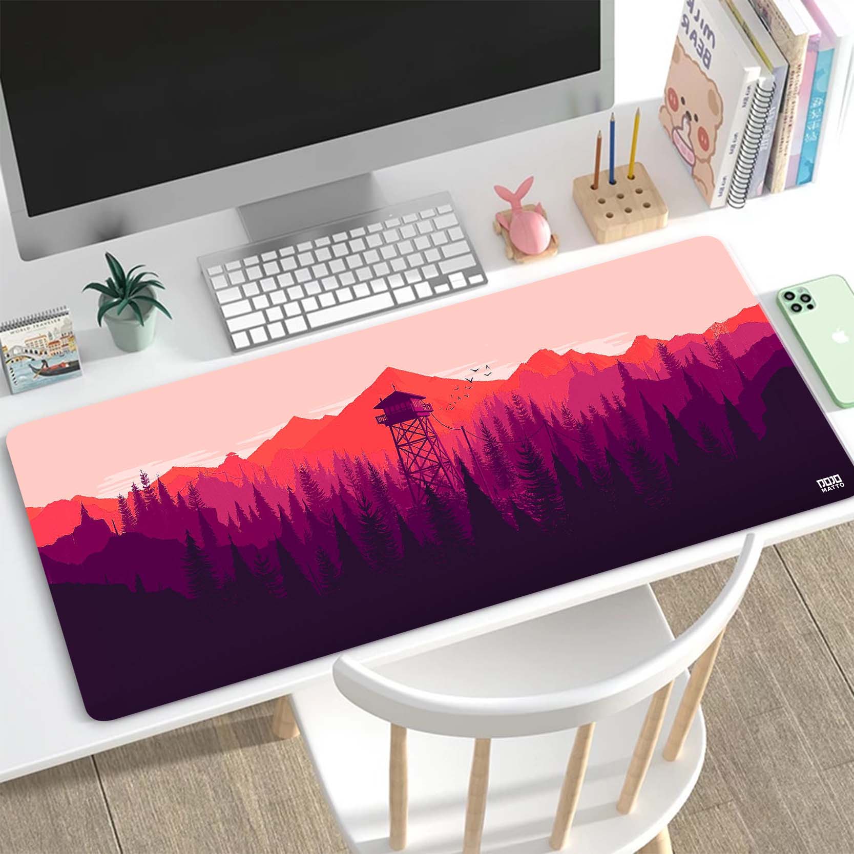 Minimalist Forest Deskmat