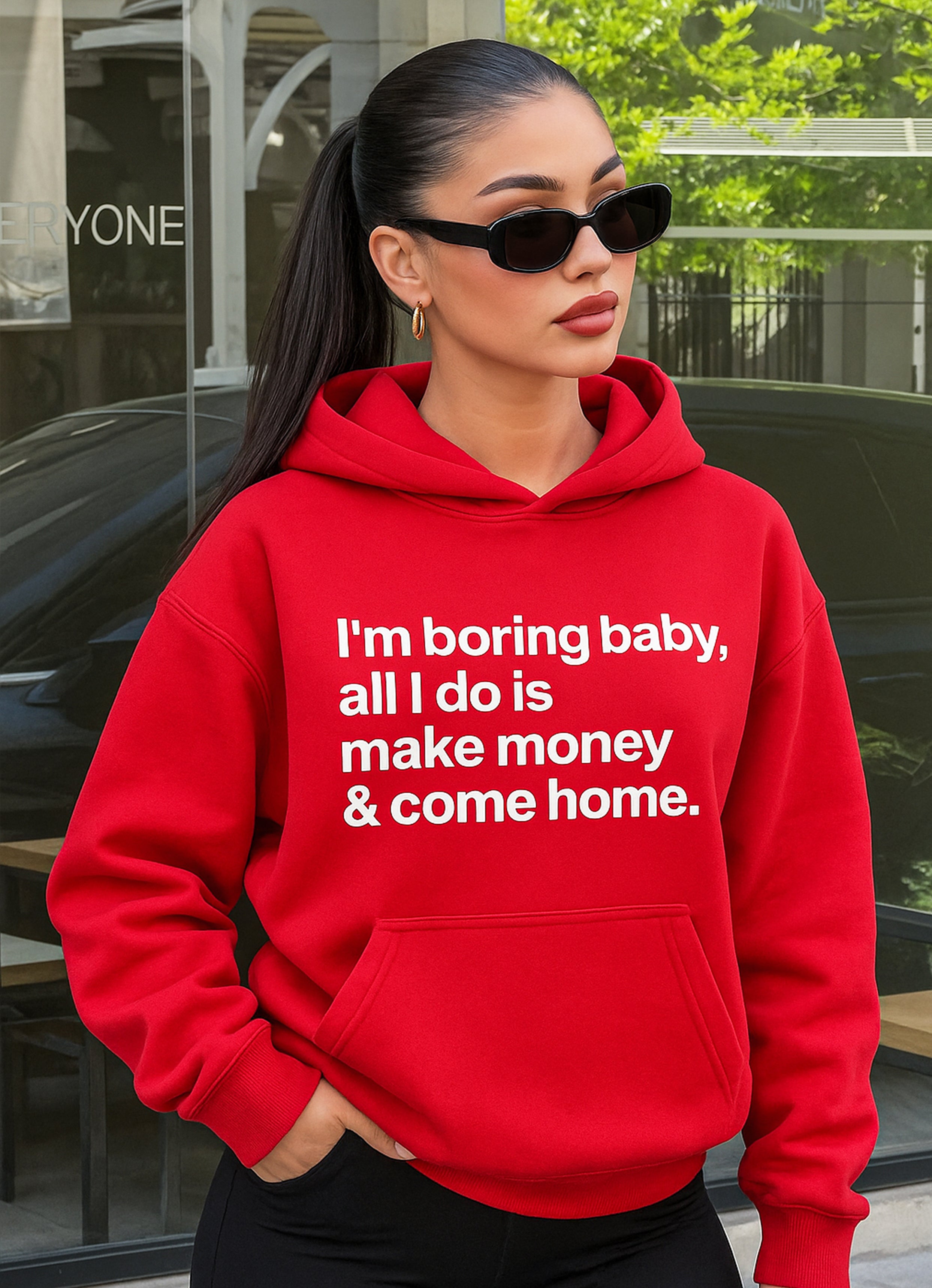 I'm Bored Baby Red Hoodie