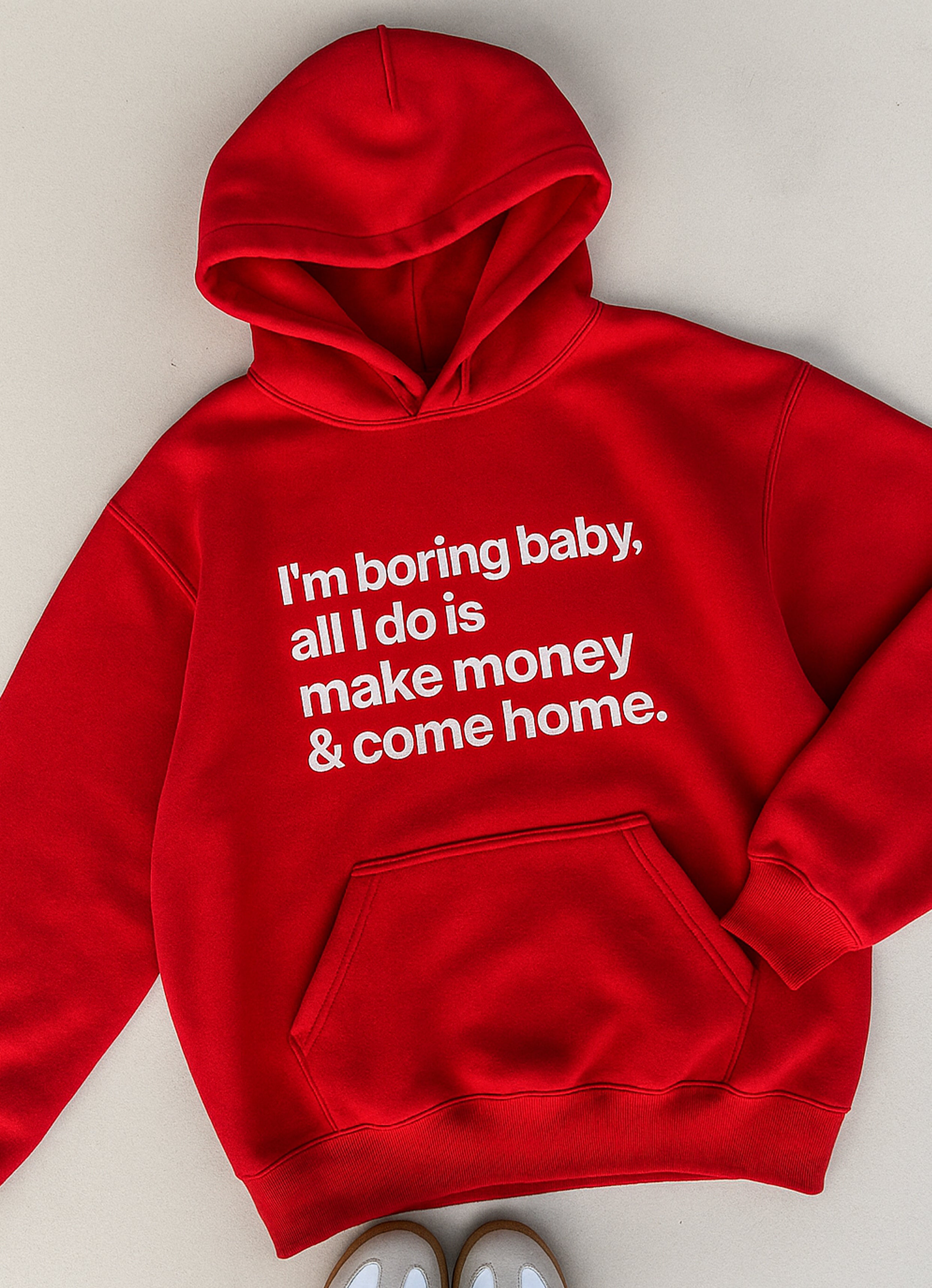 I'm Bored Baby Red Hoodie
