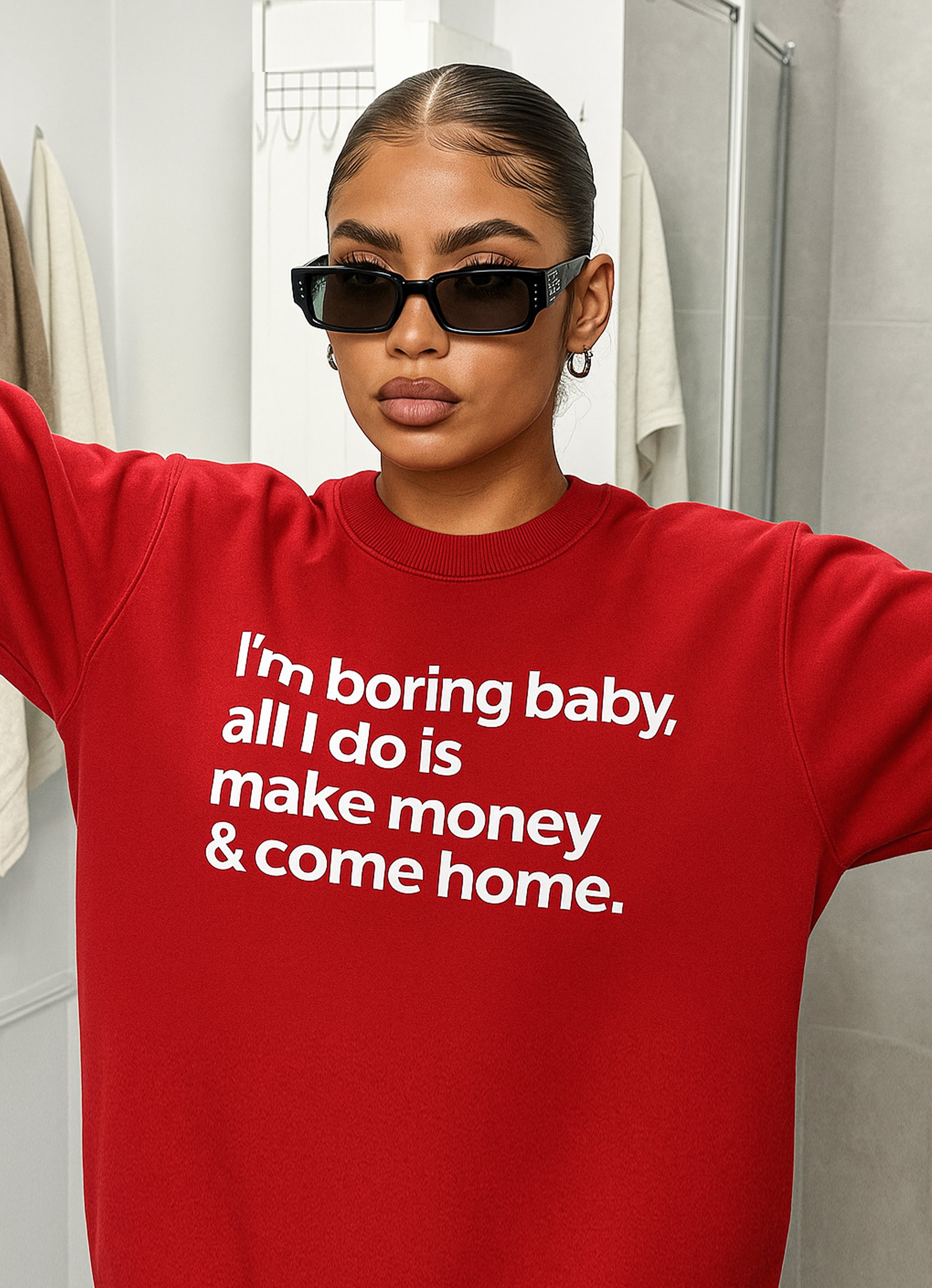 I'm Bored Baby Red Sweatshirt