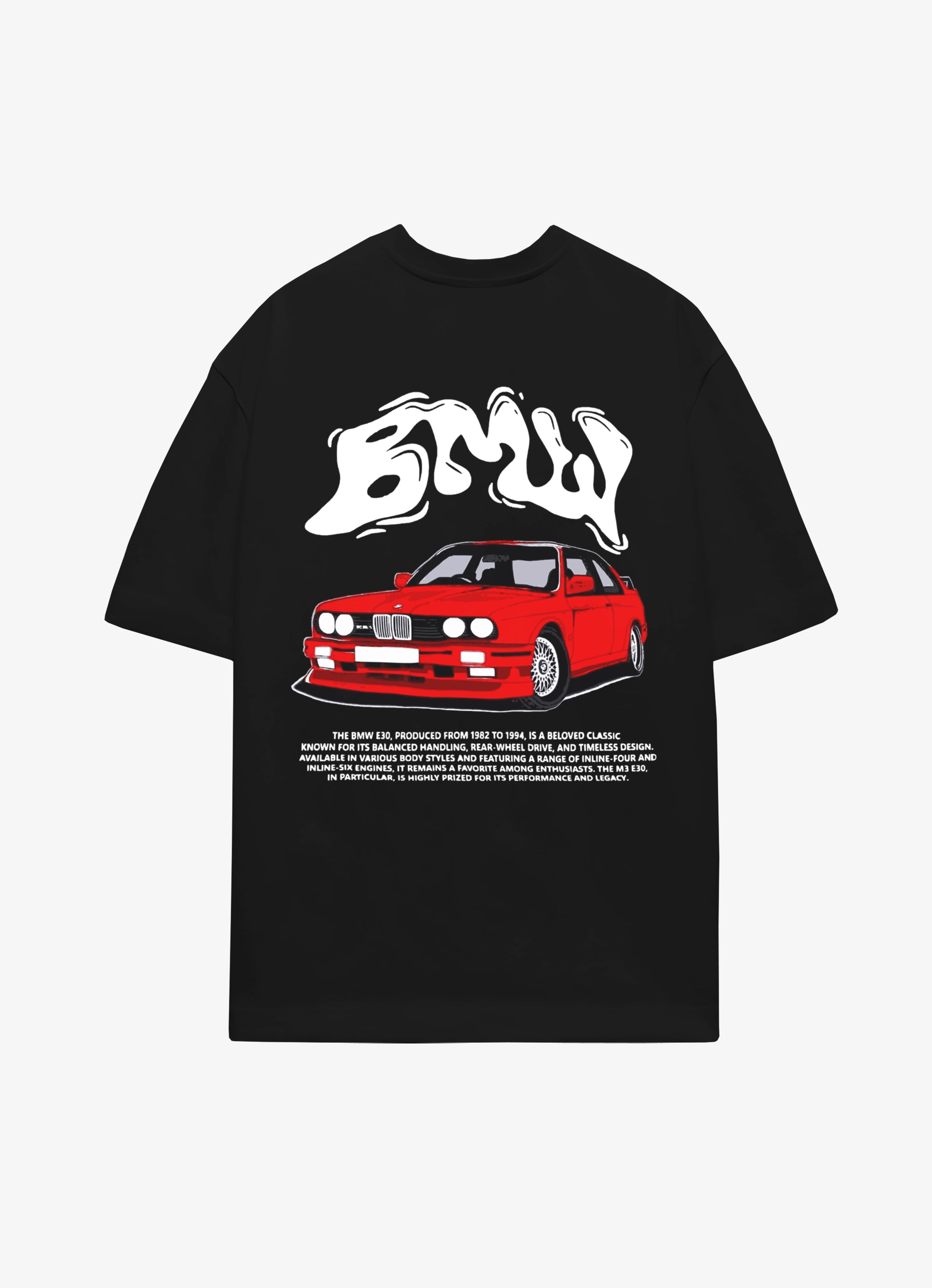 Bmw E30 Black Oversized Tshirt