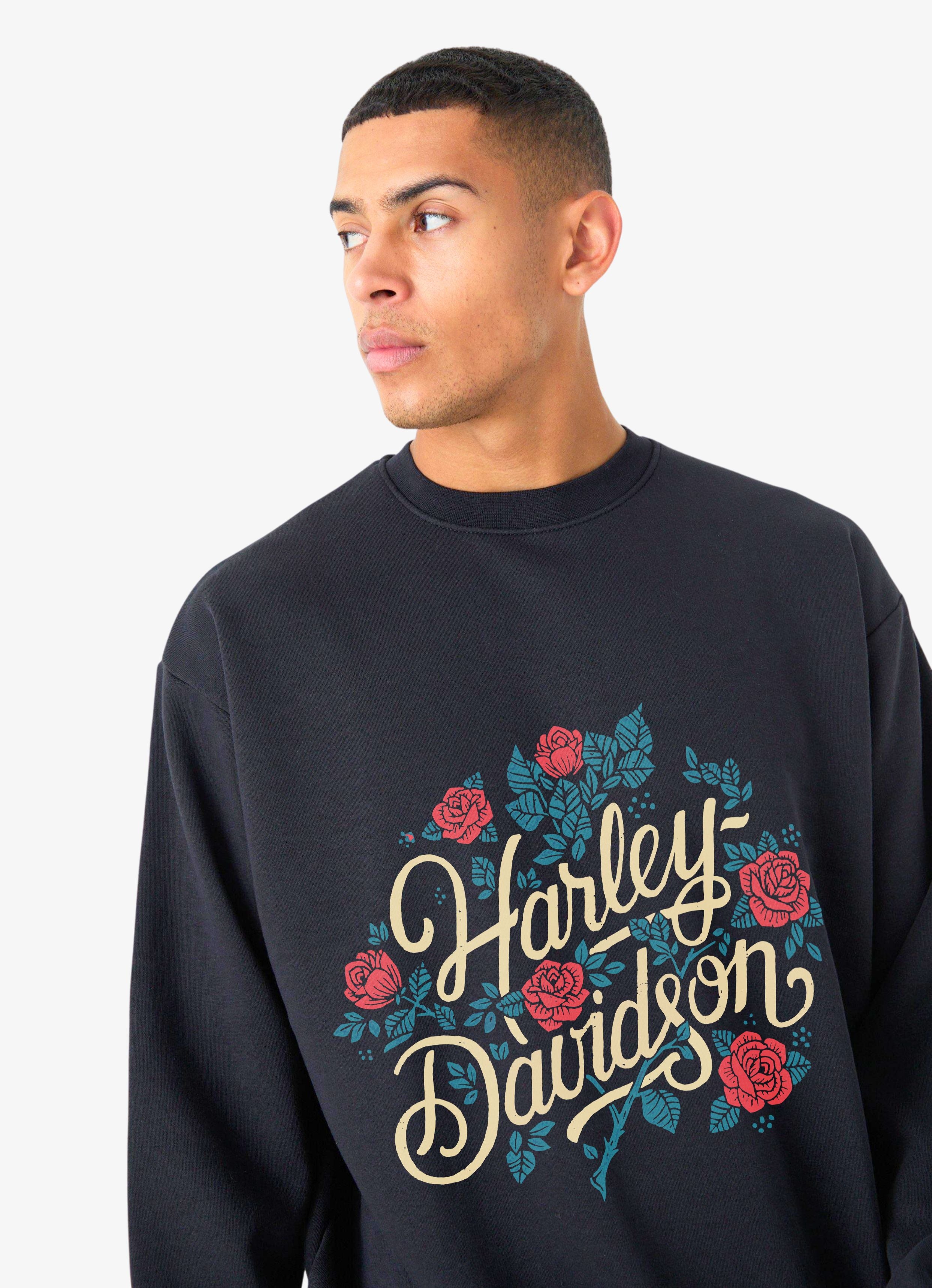 Harley Floral Black Sweatshirt