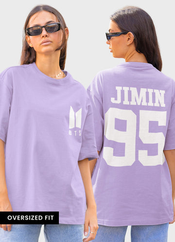 BTS Numbers F&B Oversized Unisex Purple T-shirt