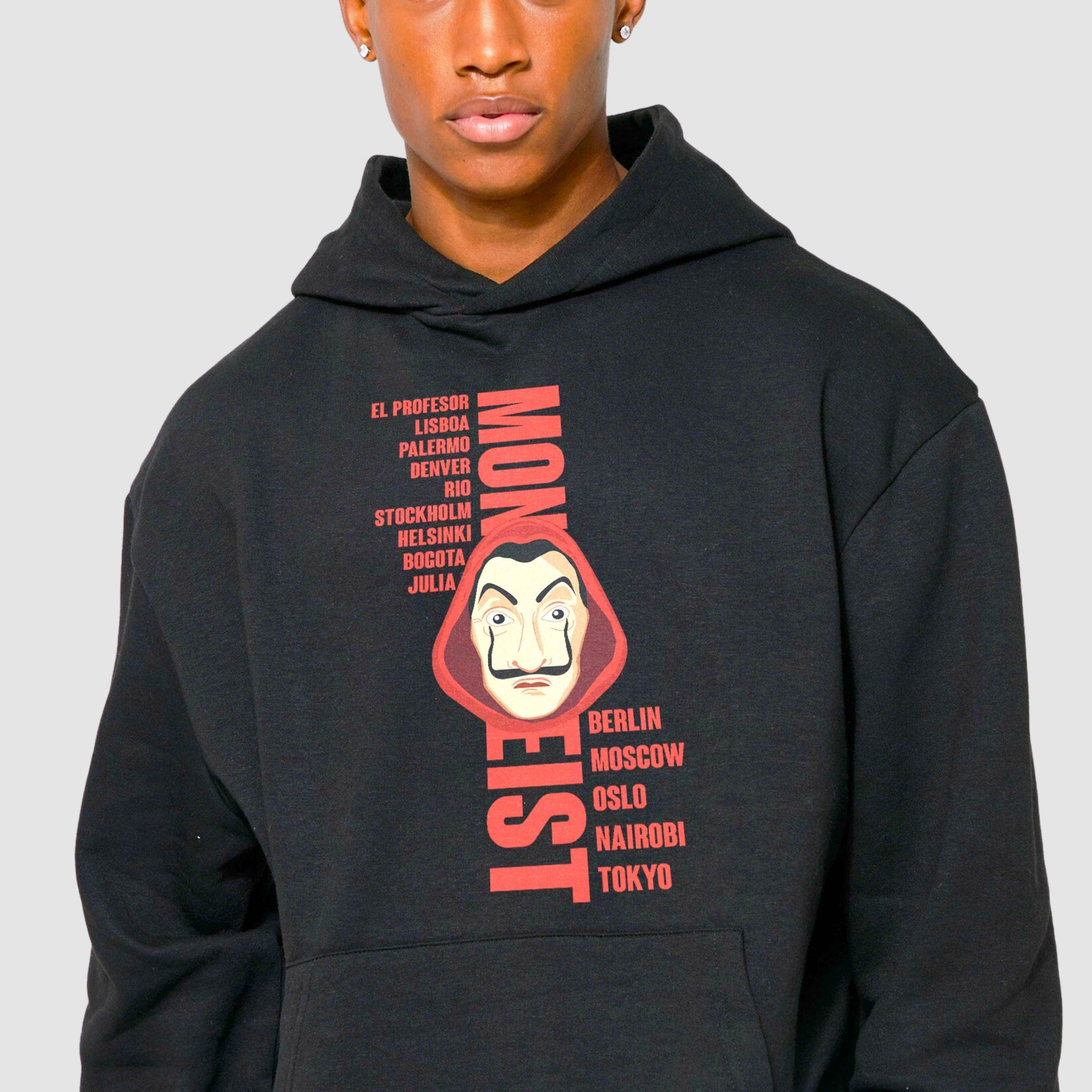 Money Heist Mask Names Unisex Hoodie | BFS