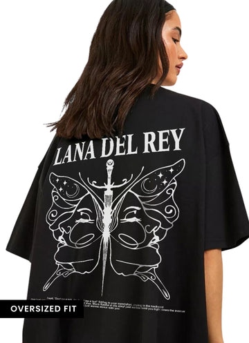 Lana Del Rey Butterfly Back Oversized Unisex Tshirt