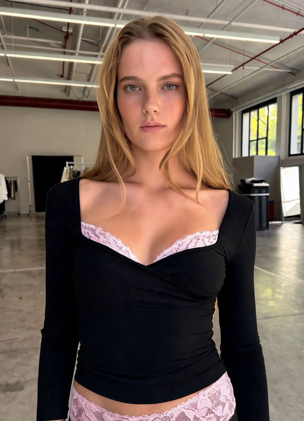 Black Rose Lace Top