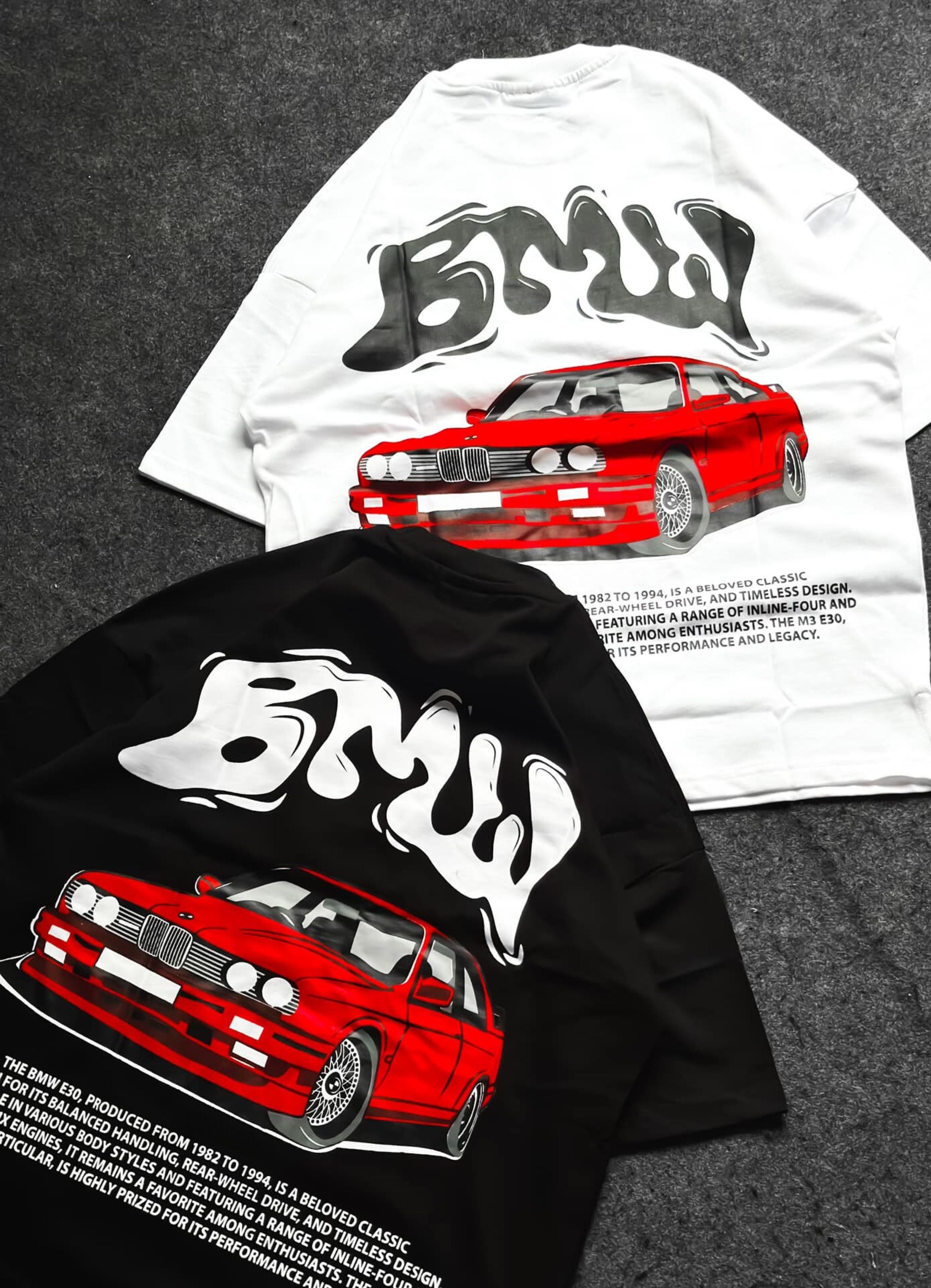 Bmw E30 White Oversized Tshirt