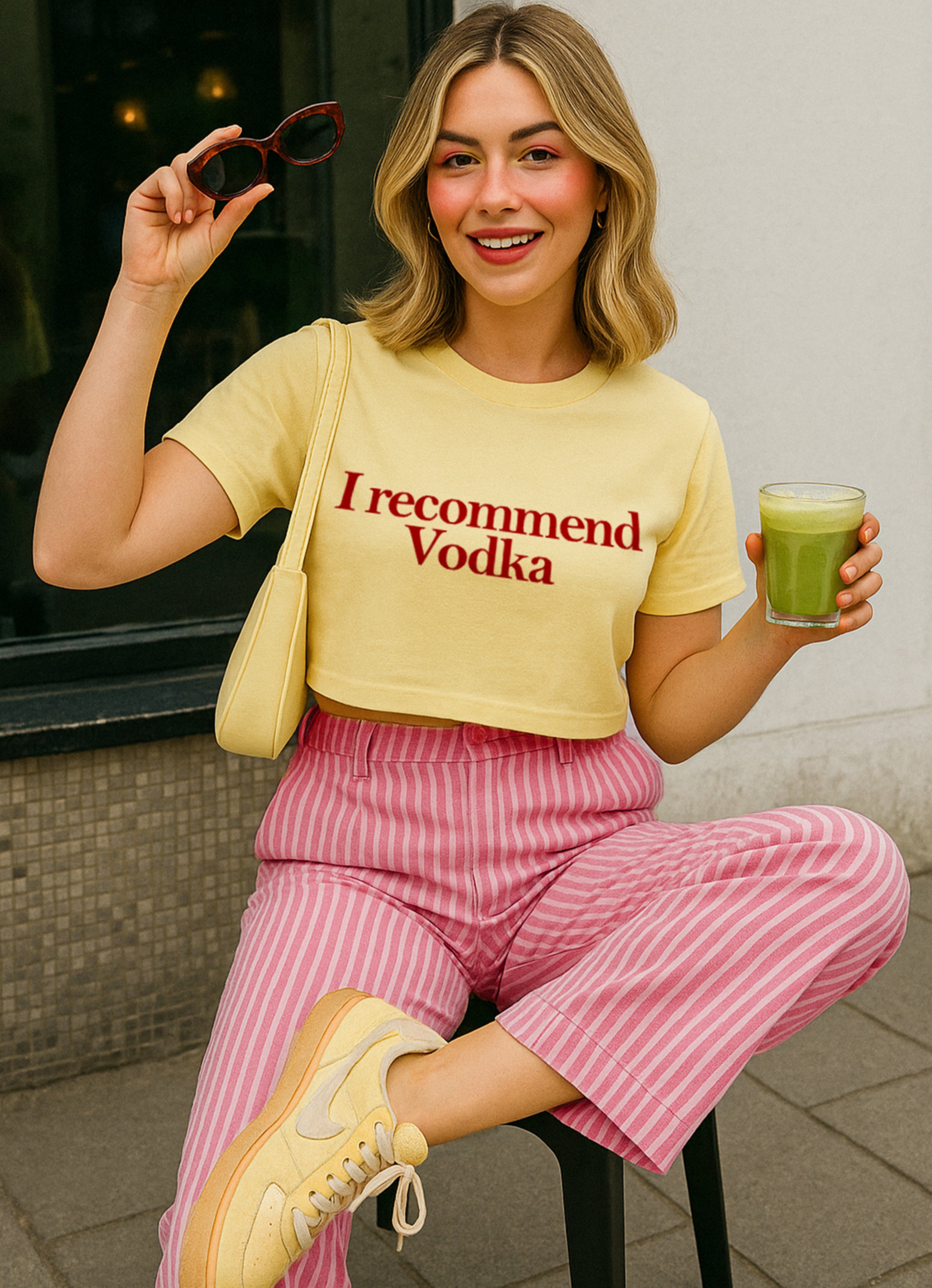 I Recommend Vodka Crop Top