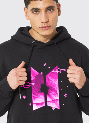 BTS Pink Galaxy Logo Unisex Hoodie