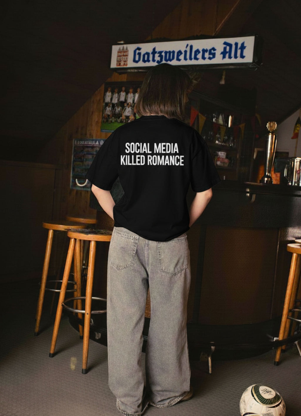 Social Media Killed Romance Tshirt | Black