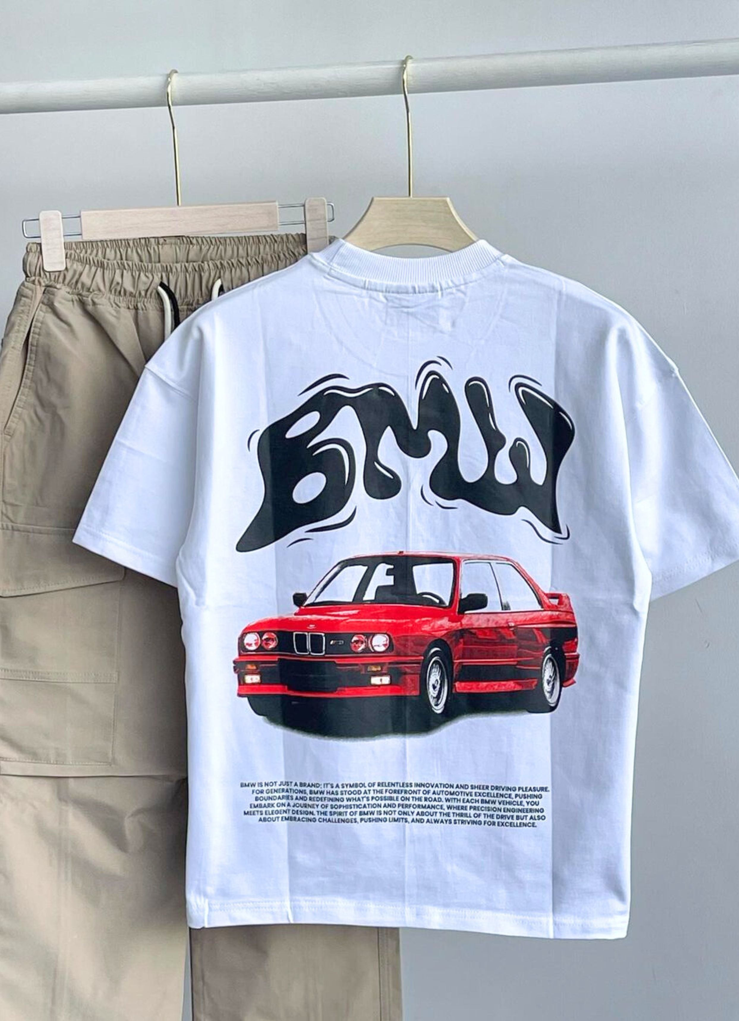 Bmw E30 White Oversized Tshirt