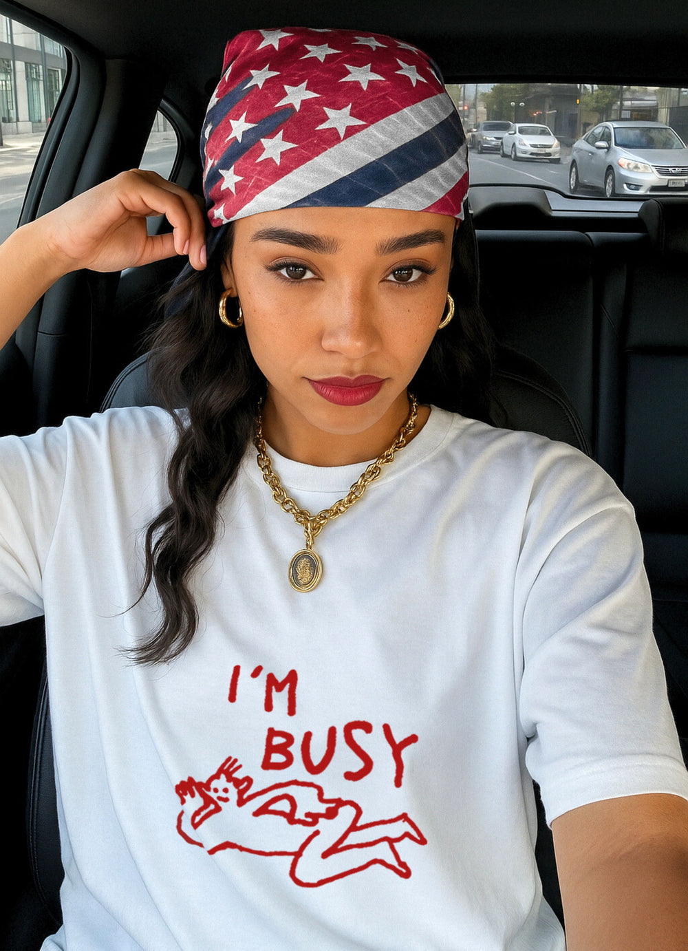 I'm Busy Oversized Tshirt