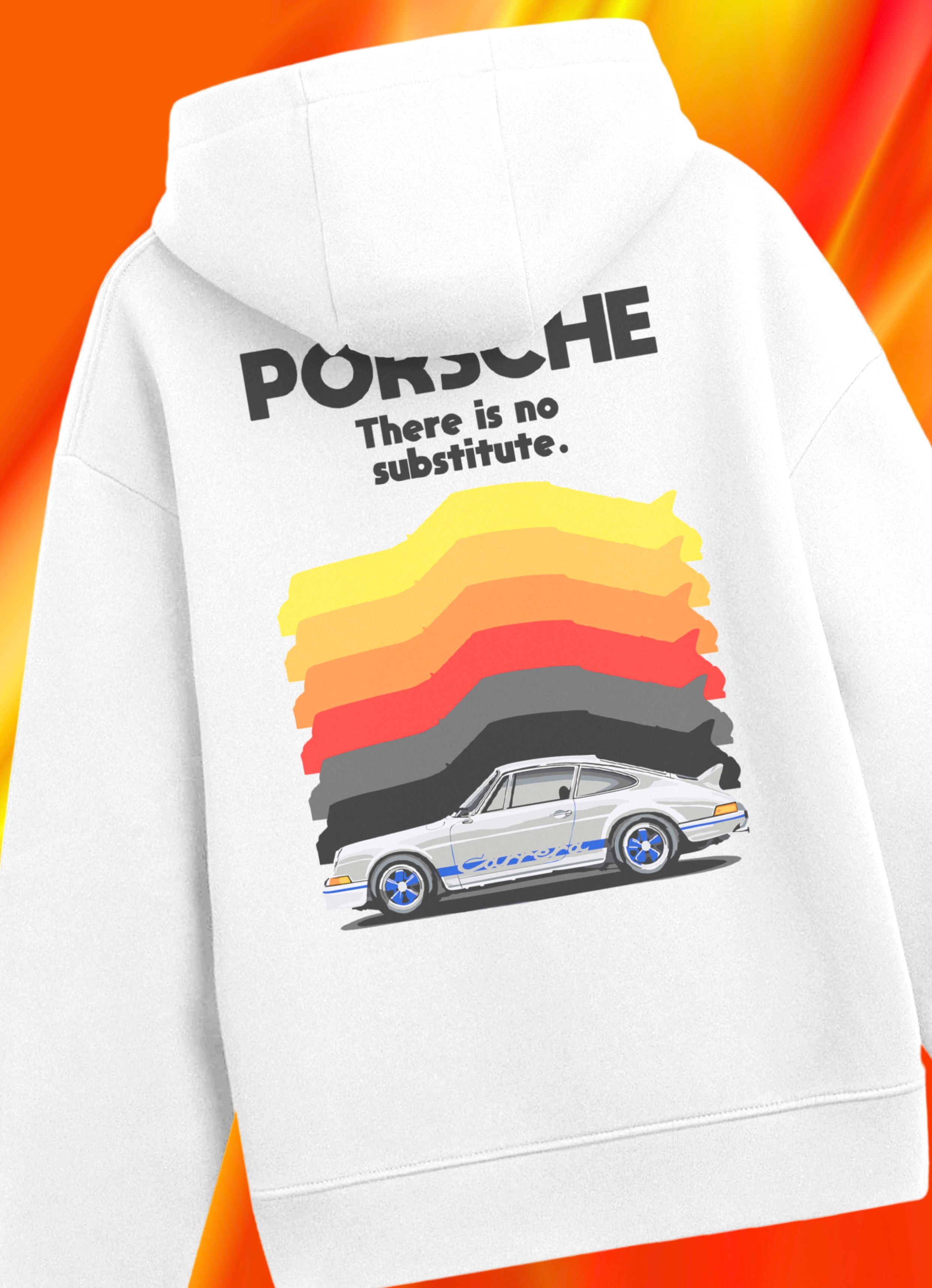 Porsche Back V1 White Hoodie