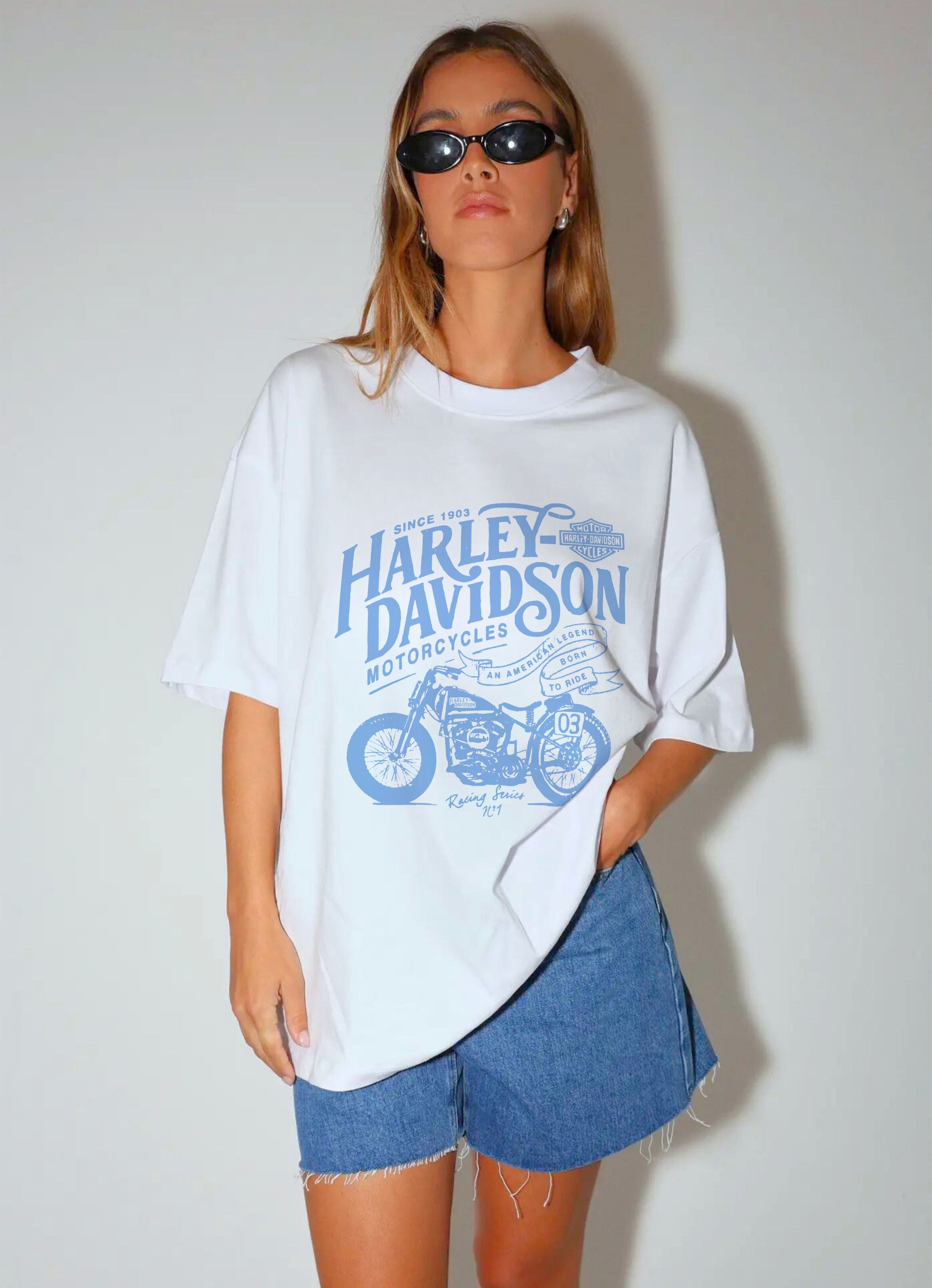 Harley 1903 White Oversized Tshirt