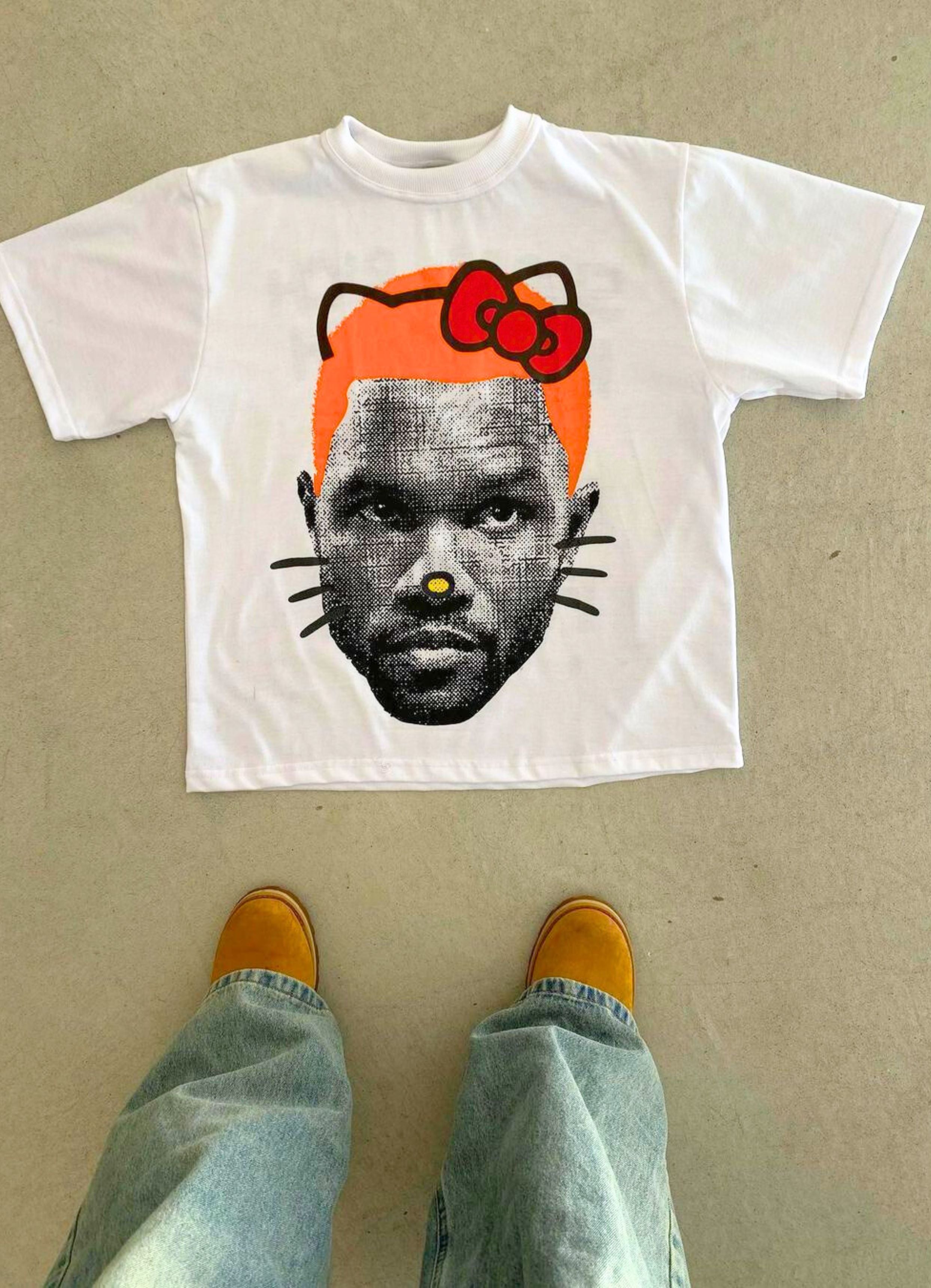 Frank ocean Orange Kitty Oversized Tshirt