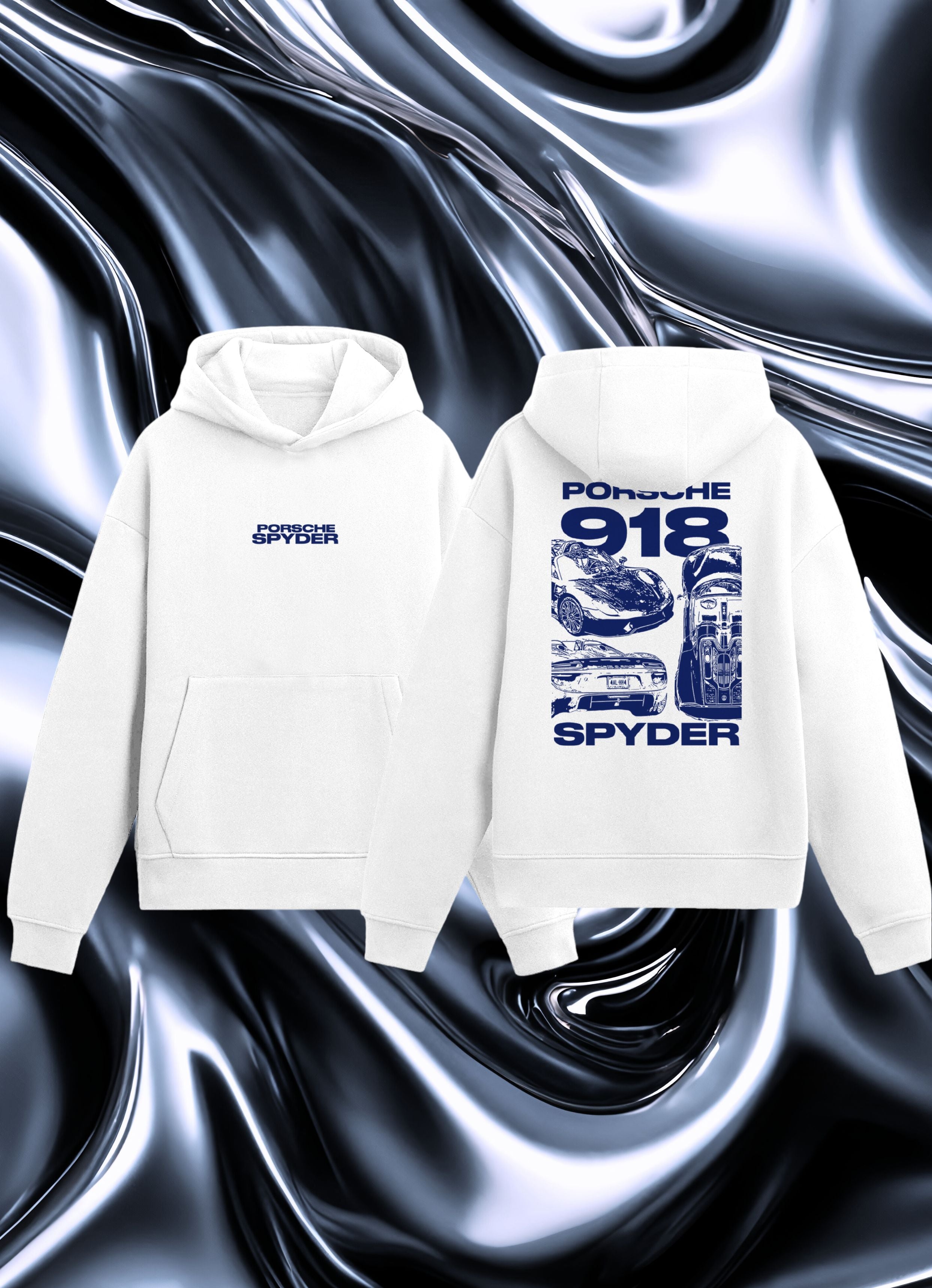 Porsche Spyder F&B White Hoodie