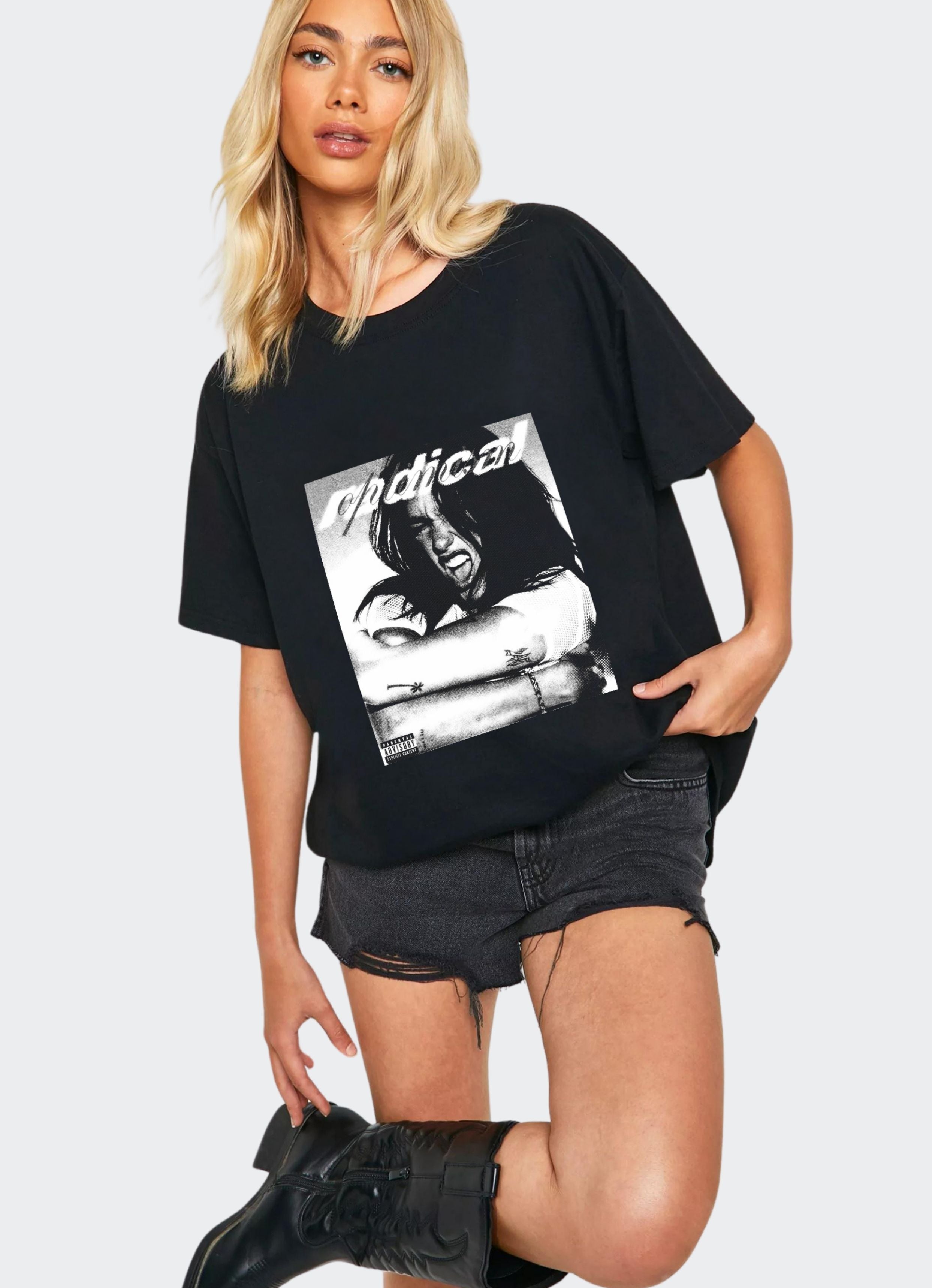 Radical Optimism B&W Oversized Tshirt