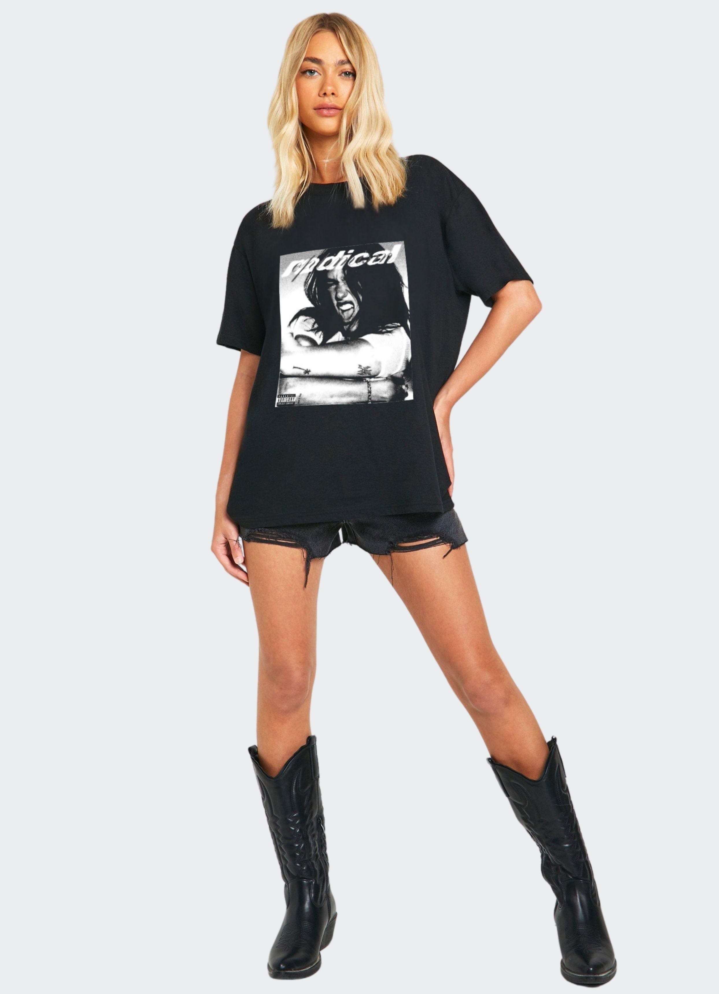 Radical Optimism B&W Oversized Tshirt