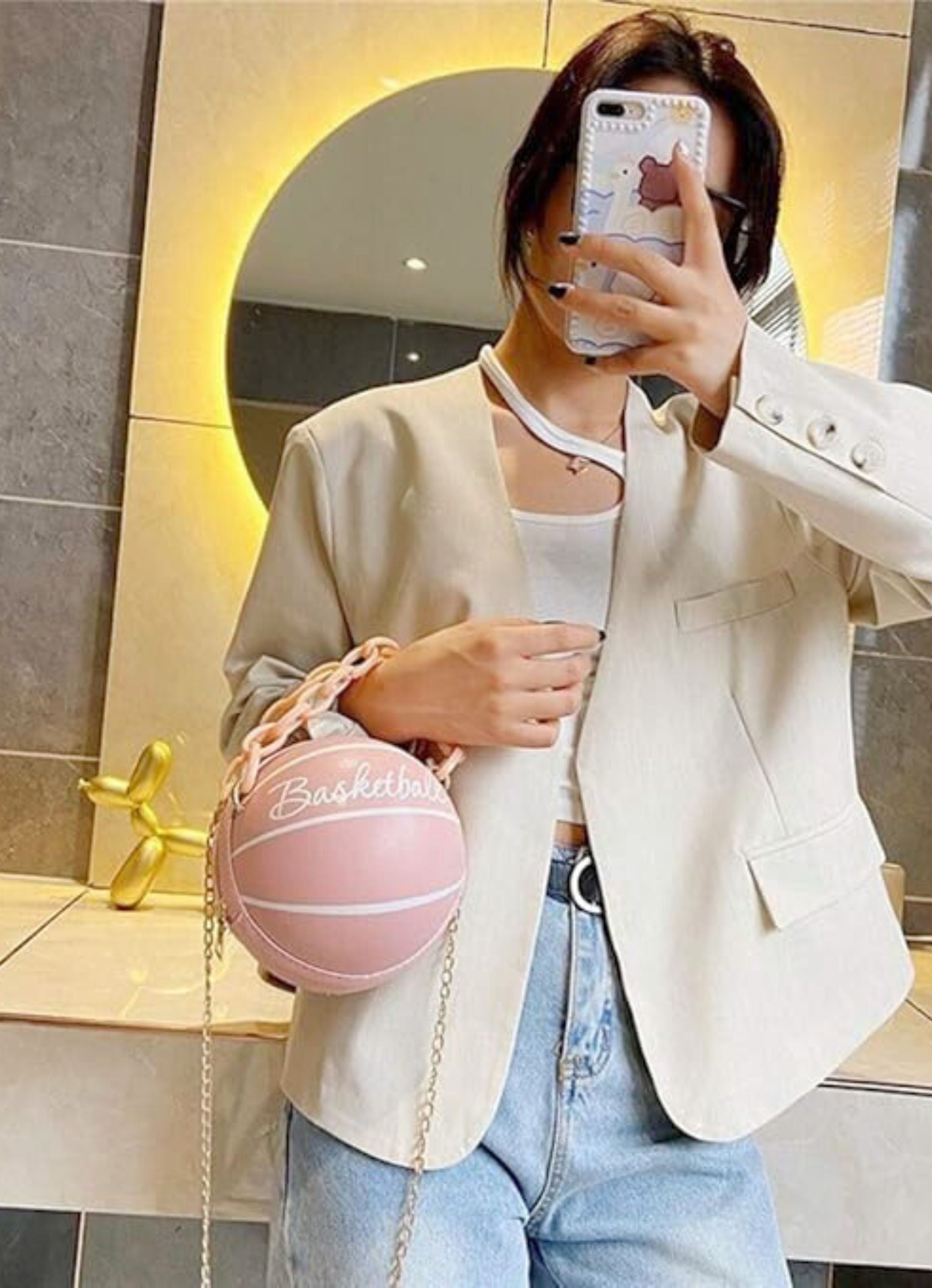 Basketball Pink Bag