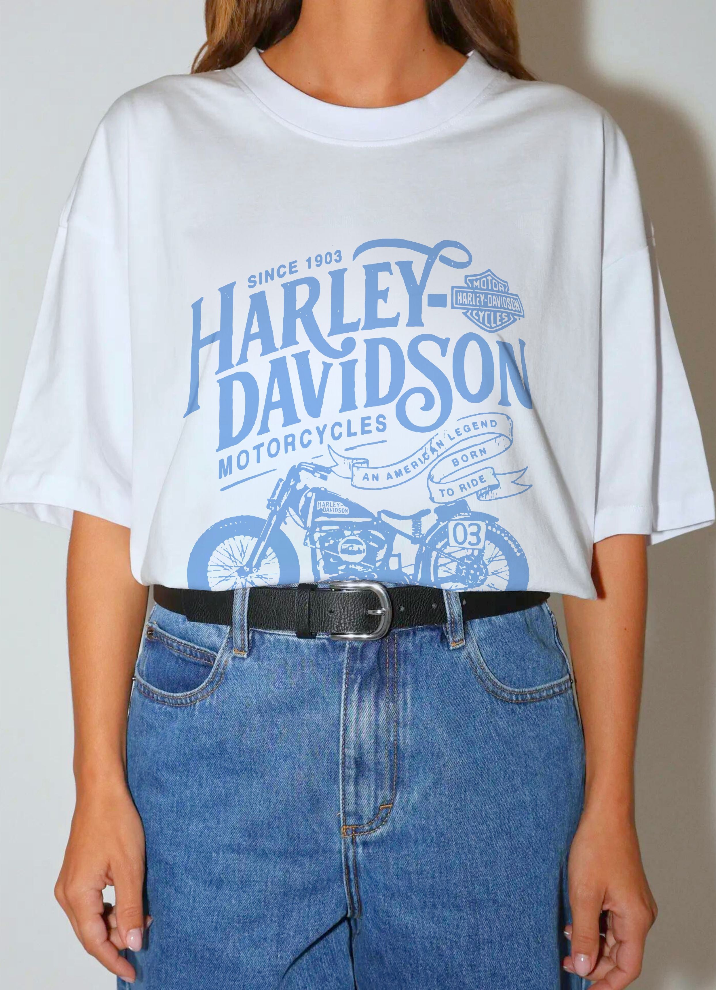 Harley 1903 White Oversized Tshirt