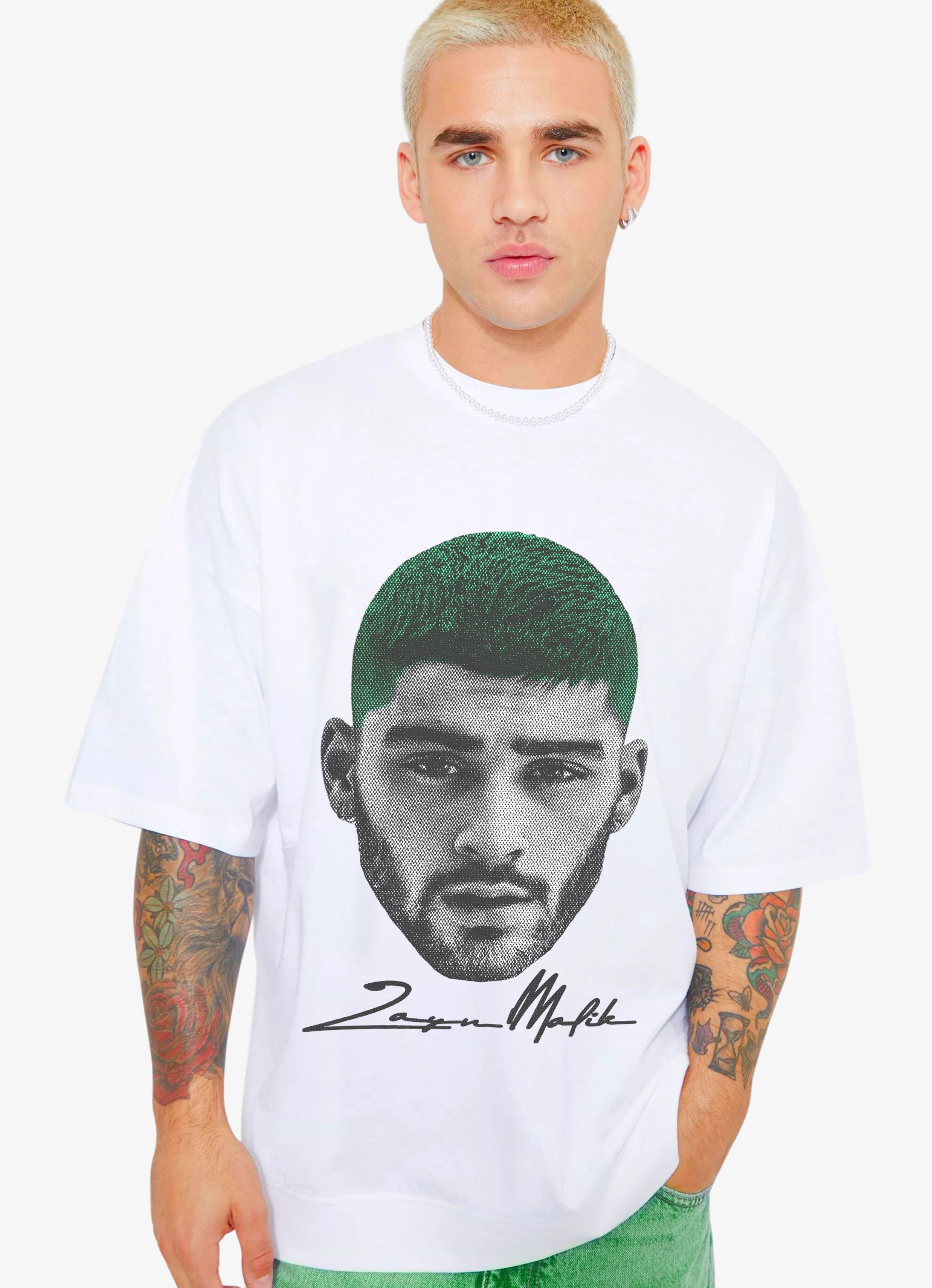 Zayn Thug White Oversized Tshirt