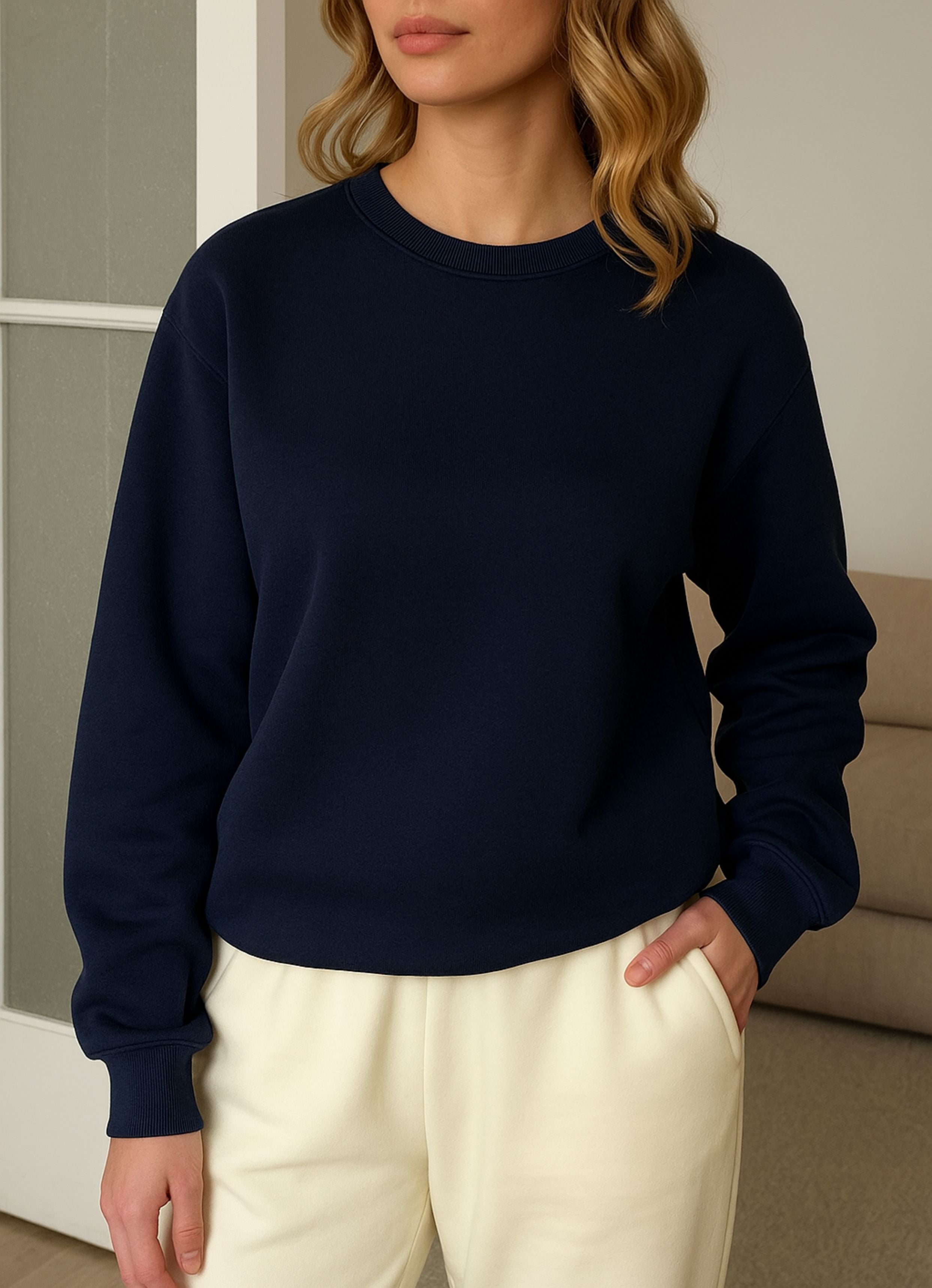 Basic Sweatshirt - Navy Blue