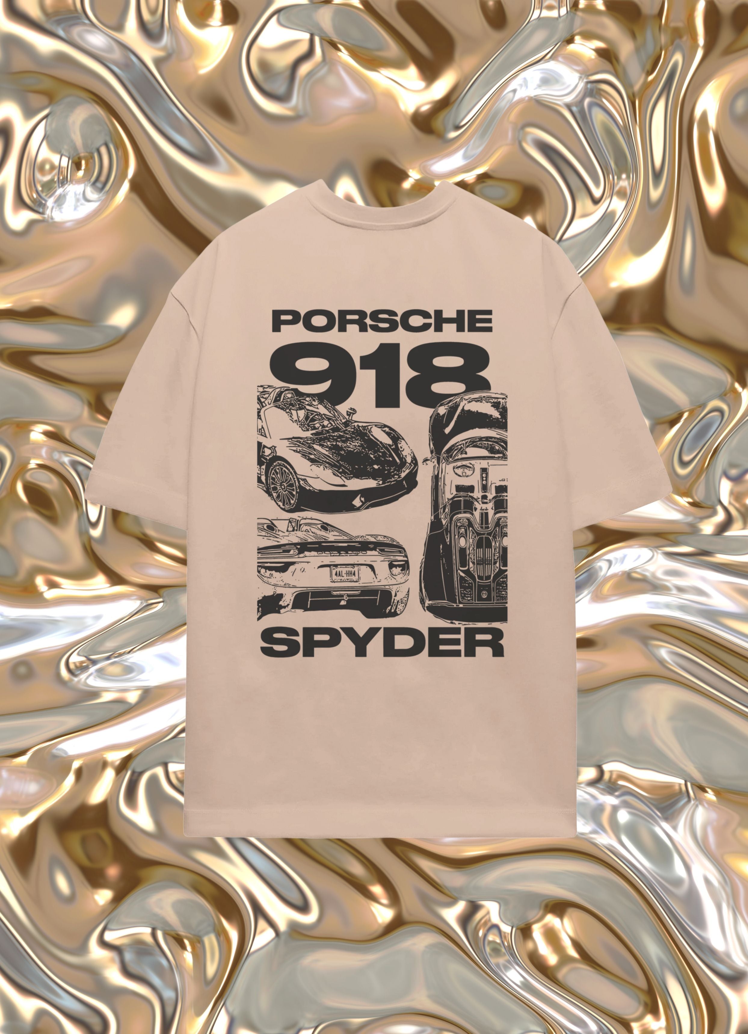 Porsche Spyder F&B Taupe Oversized Tshirt