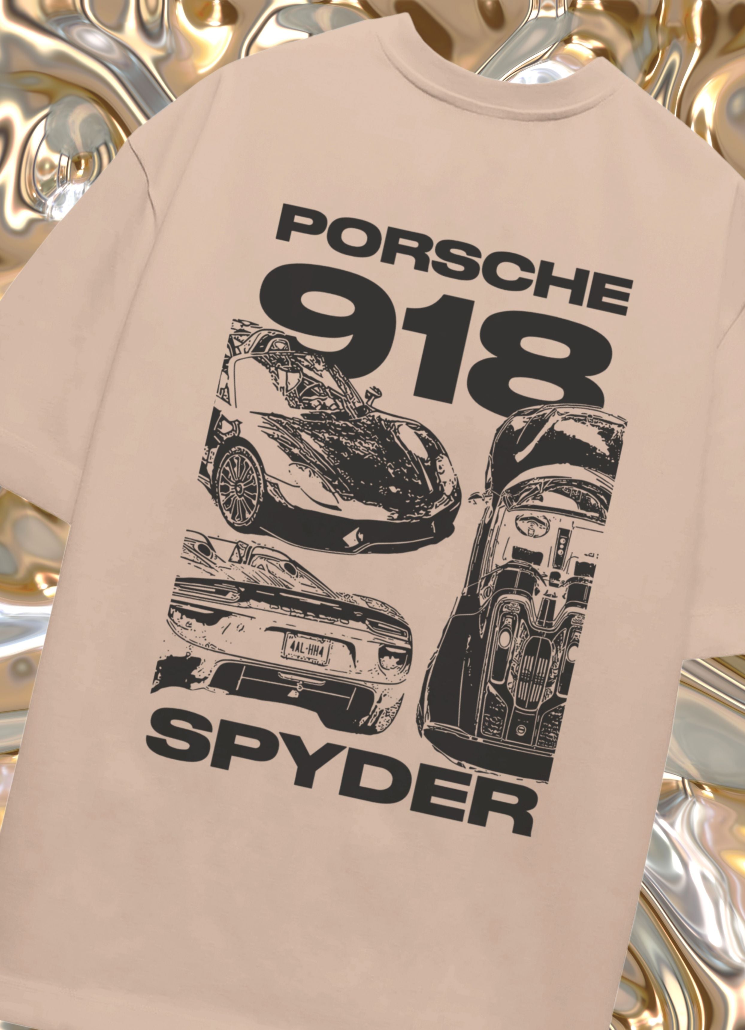 Porsche Spyder F&B Taupe Oversized Tshirt