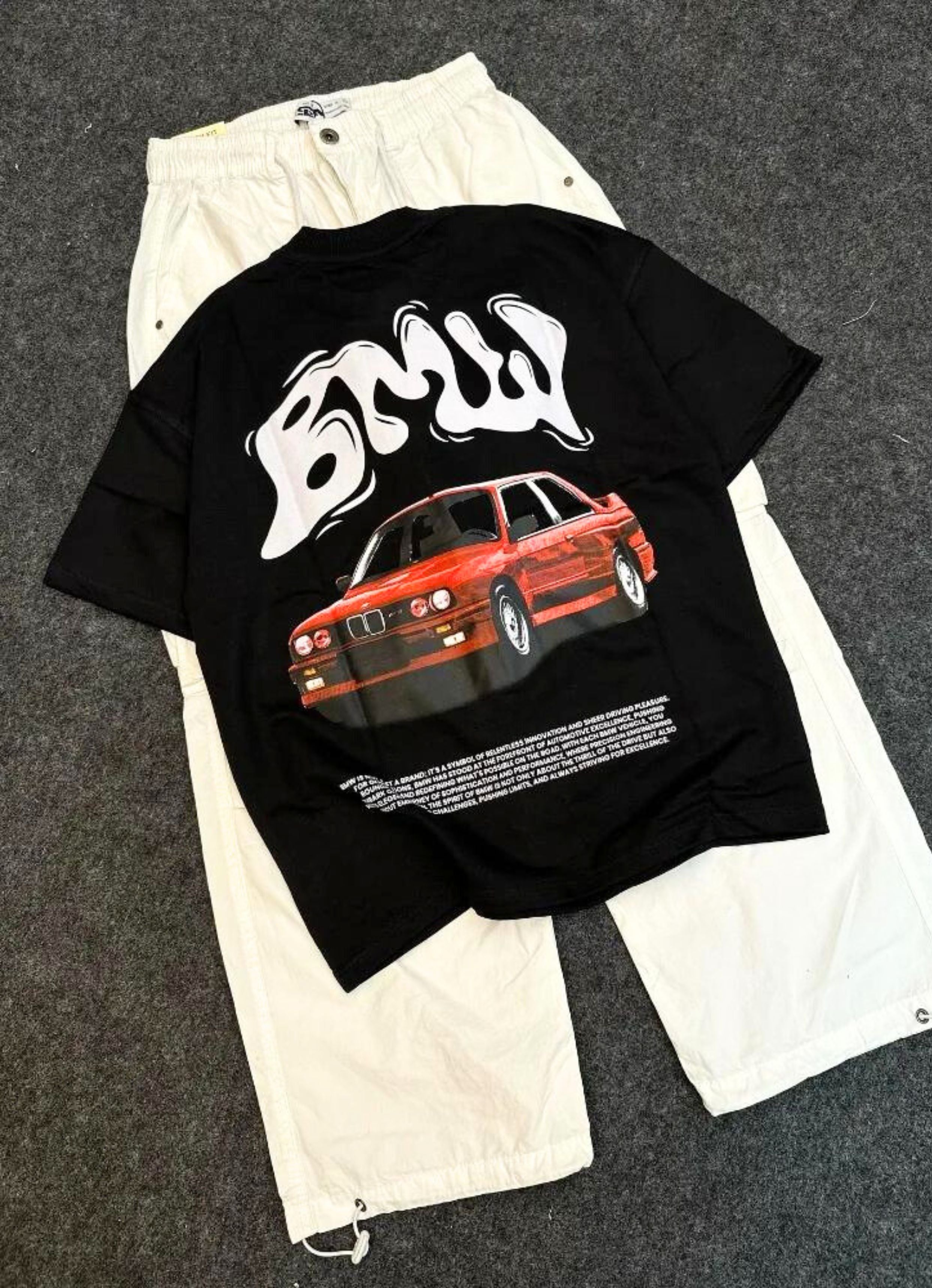 Red Car Oversized Tshirt