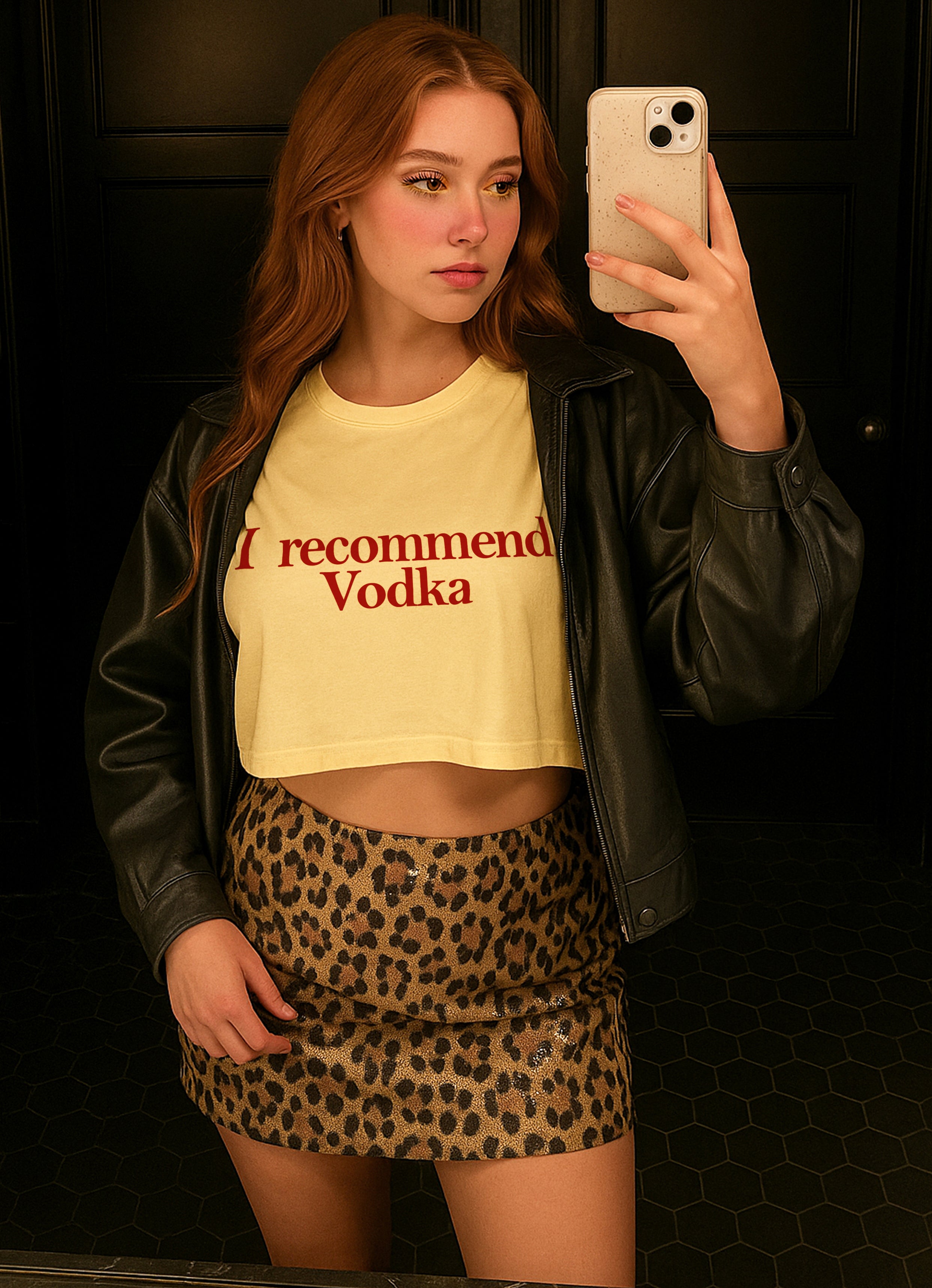 I Recommend Vodka Crop Top