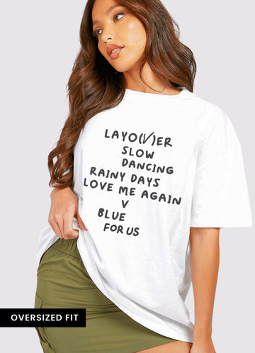 Layover Playlist Unisex Oversized T-Shirt