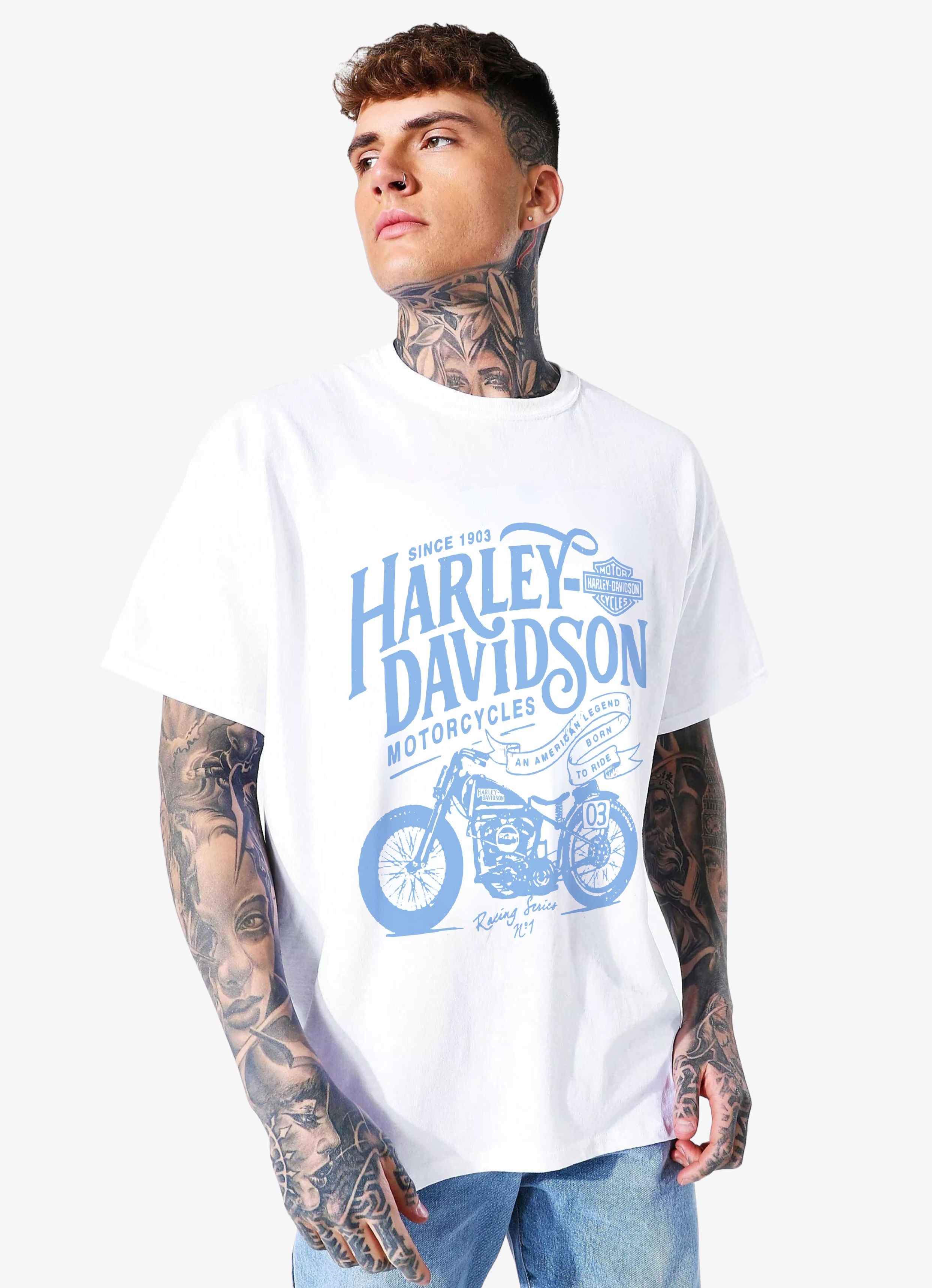 Harley 1903 White Oversized Tshirt