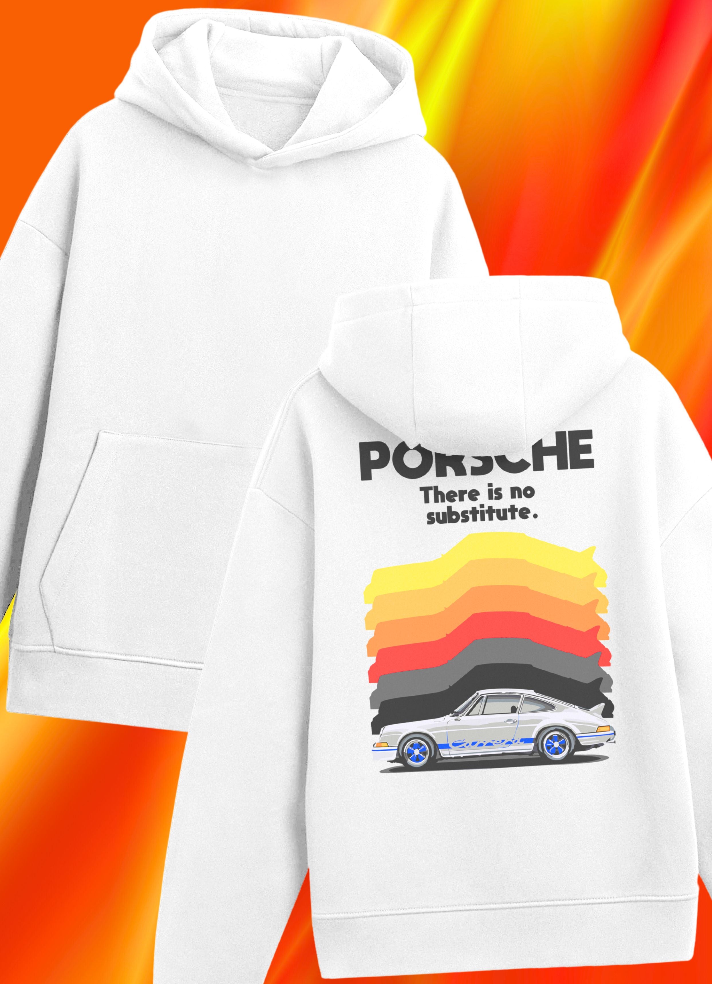 Porsche Back V1 White Hoodie