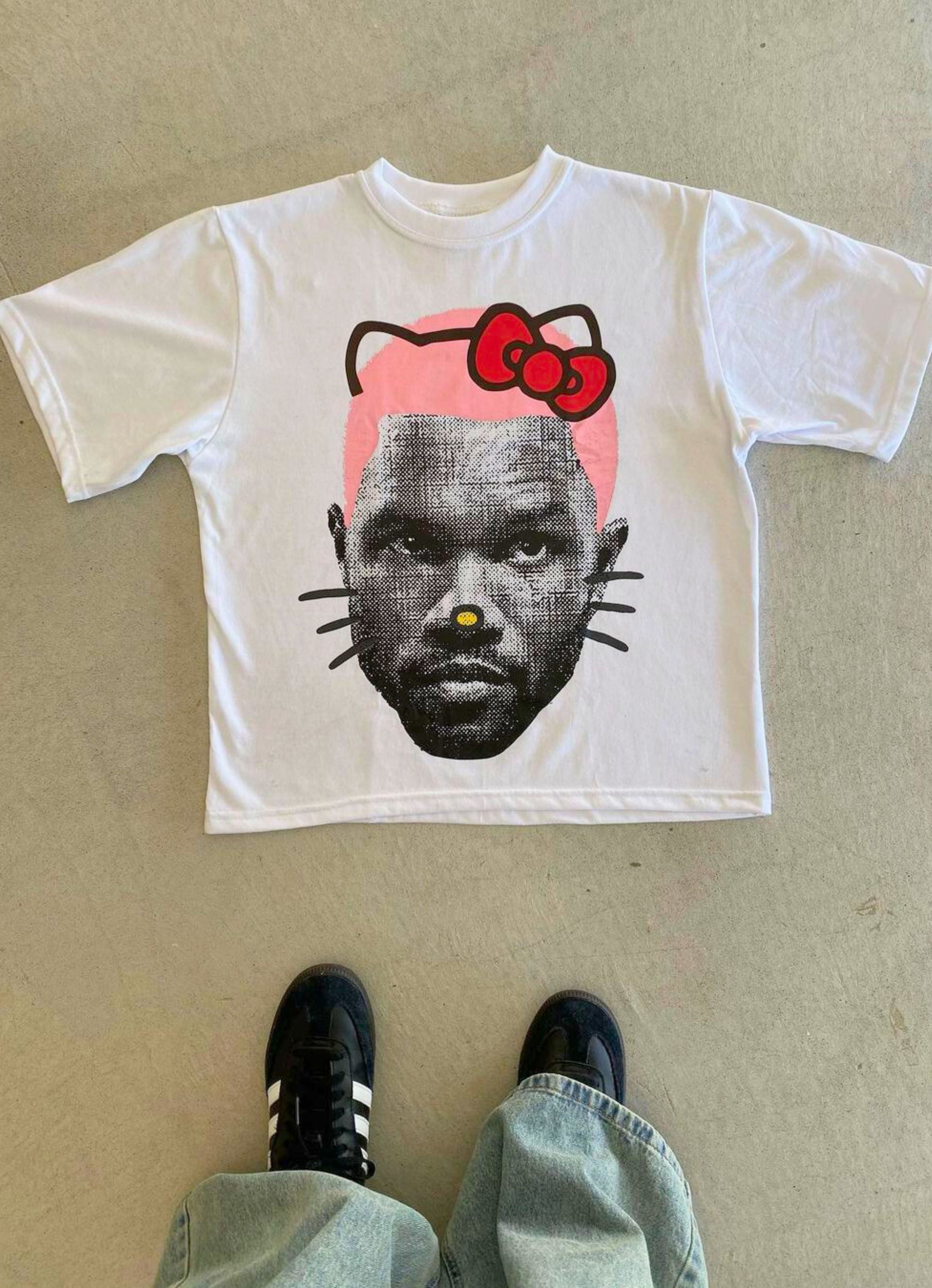 Frank ocean Pink Kitty Oversized Tshirt