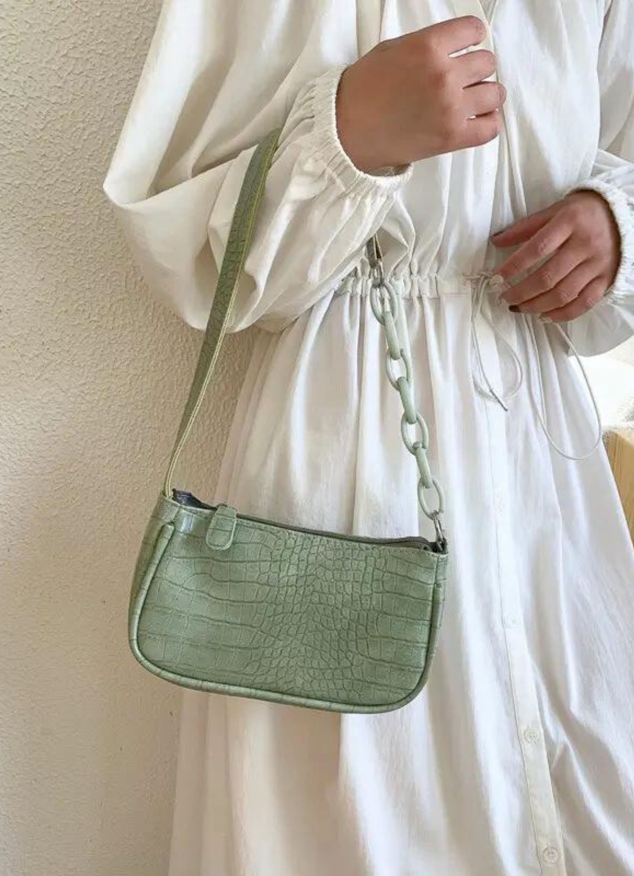 Retro Green Messenger Bag