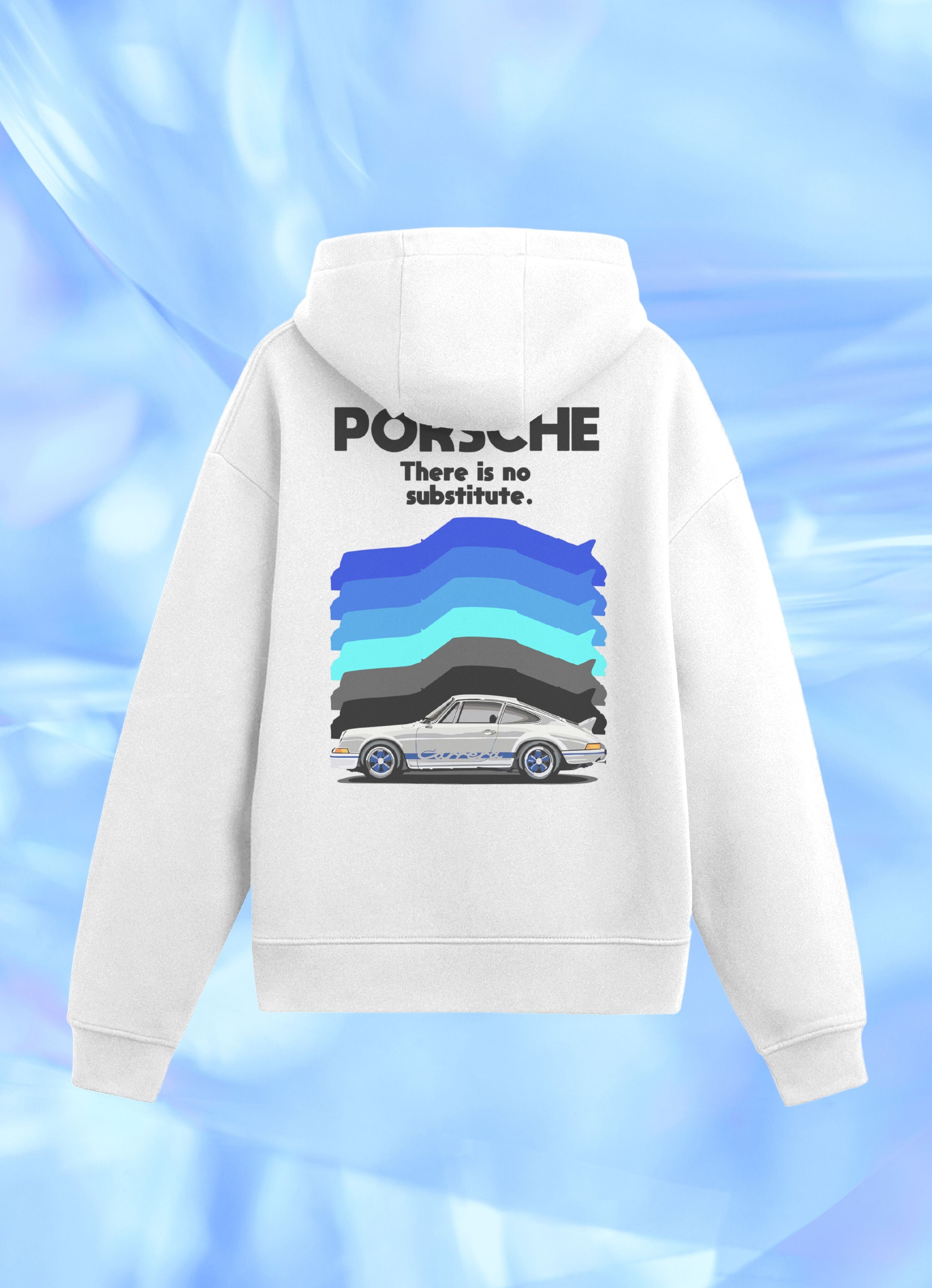 Porsche Back V2 White Hoodie