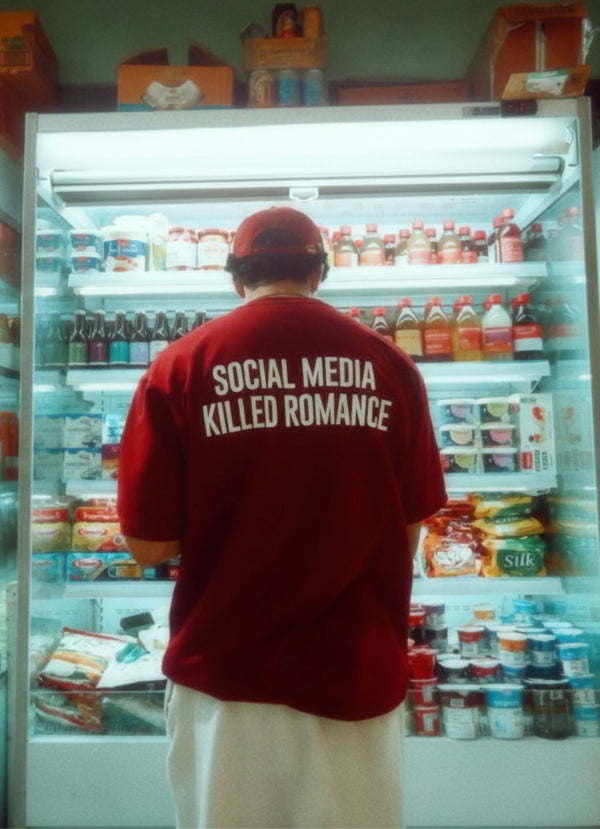 Social Media Killed Romance Tshirt | Red