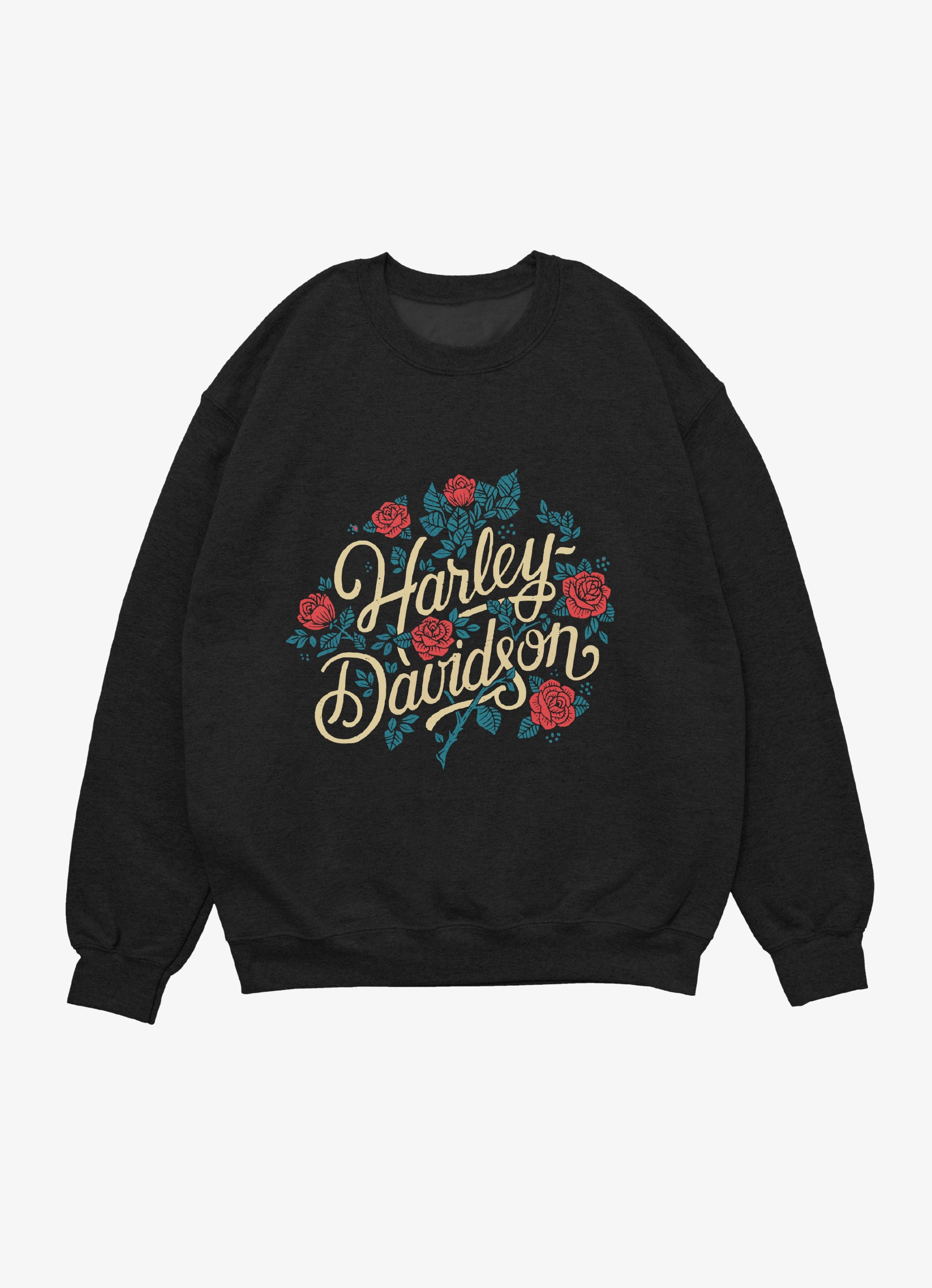 Harley Floral Black Sweatshirt