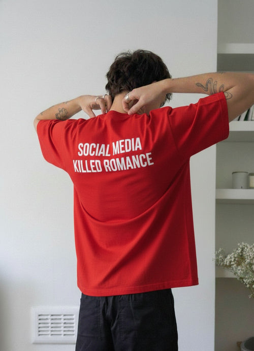 Social Media Killed Romance Tshirt | Red